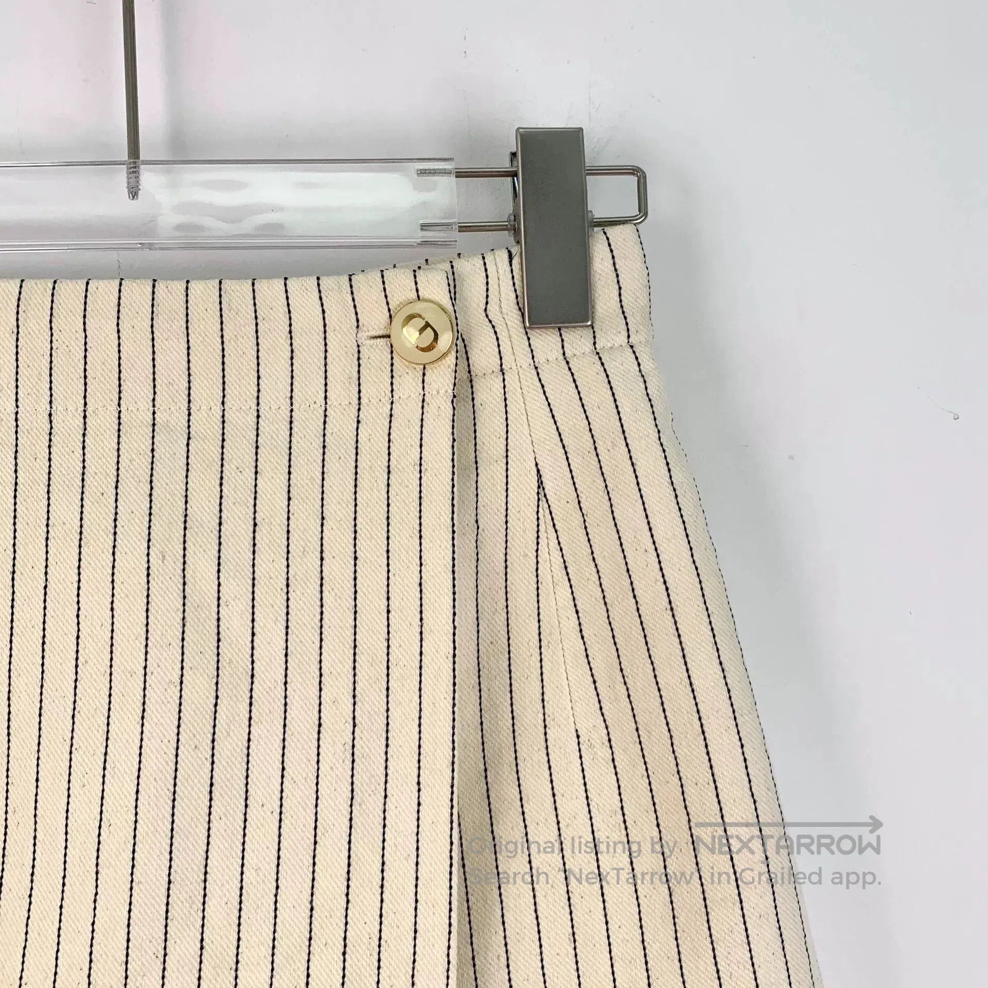 Dior dior beige striped cotton casual shorts. Size US 34 / EU 50 - 3 Thumbnail