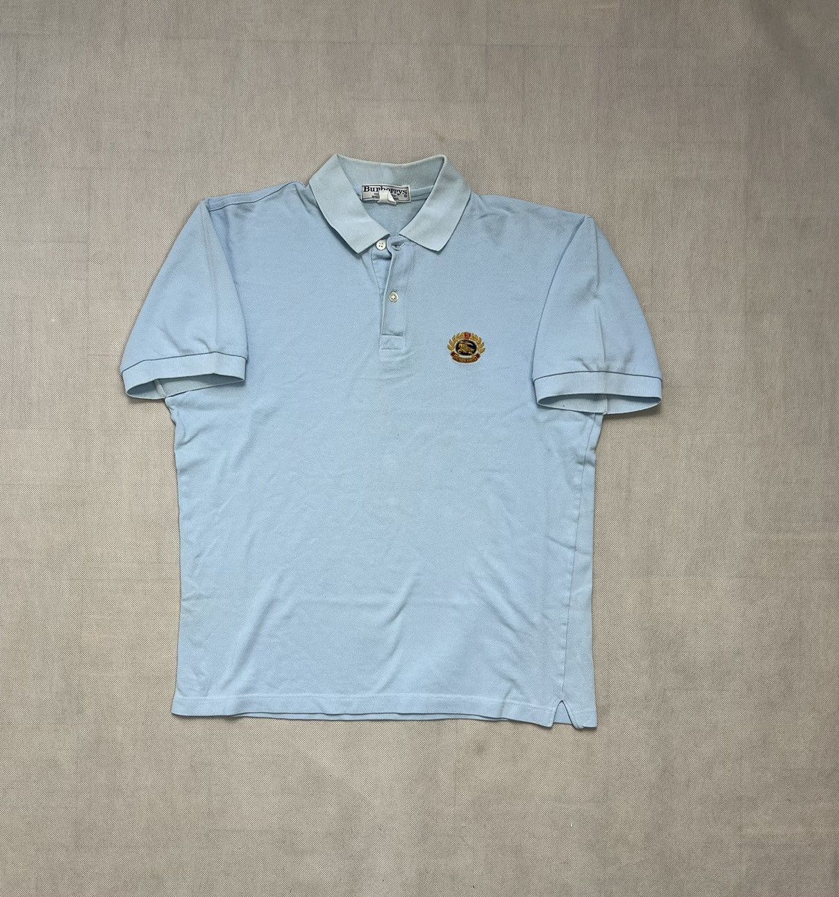 Burberry × Vintage Polo Shirt Burberry Vintage 90’s Baby Blue Size US S / EU 44-46 / 1 - 2 Thumbnail