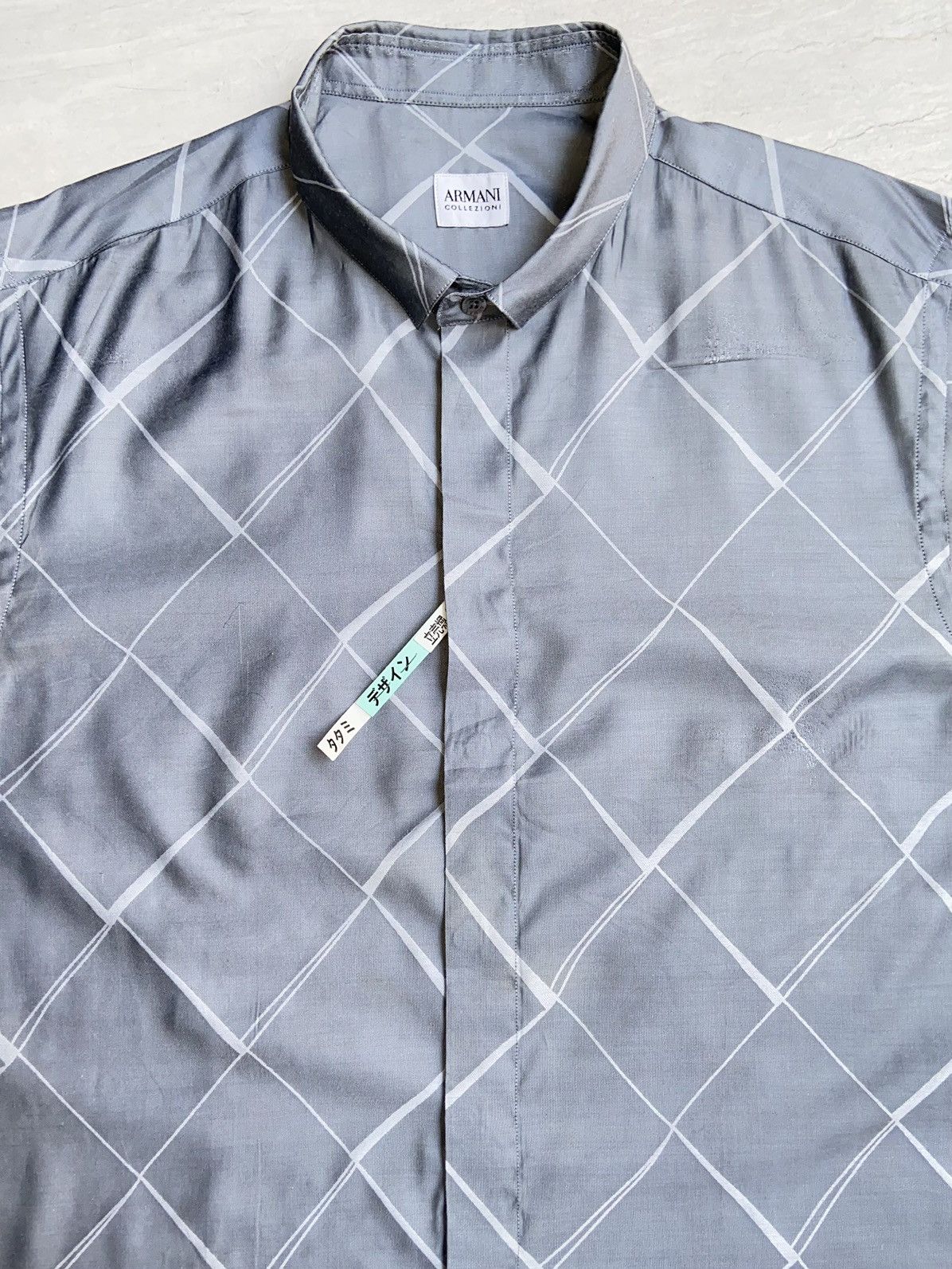 Armani Collezioni ARMANI COLLEZIONI Grey Shirt Size US XXL / EU 58 / 5 - 3 Thumbnail
