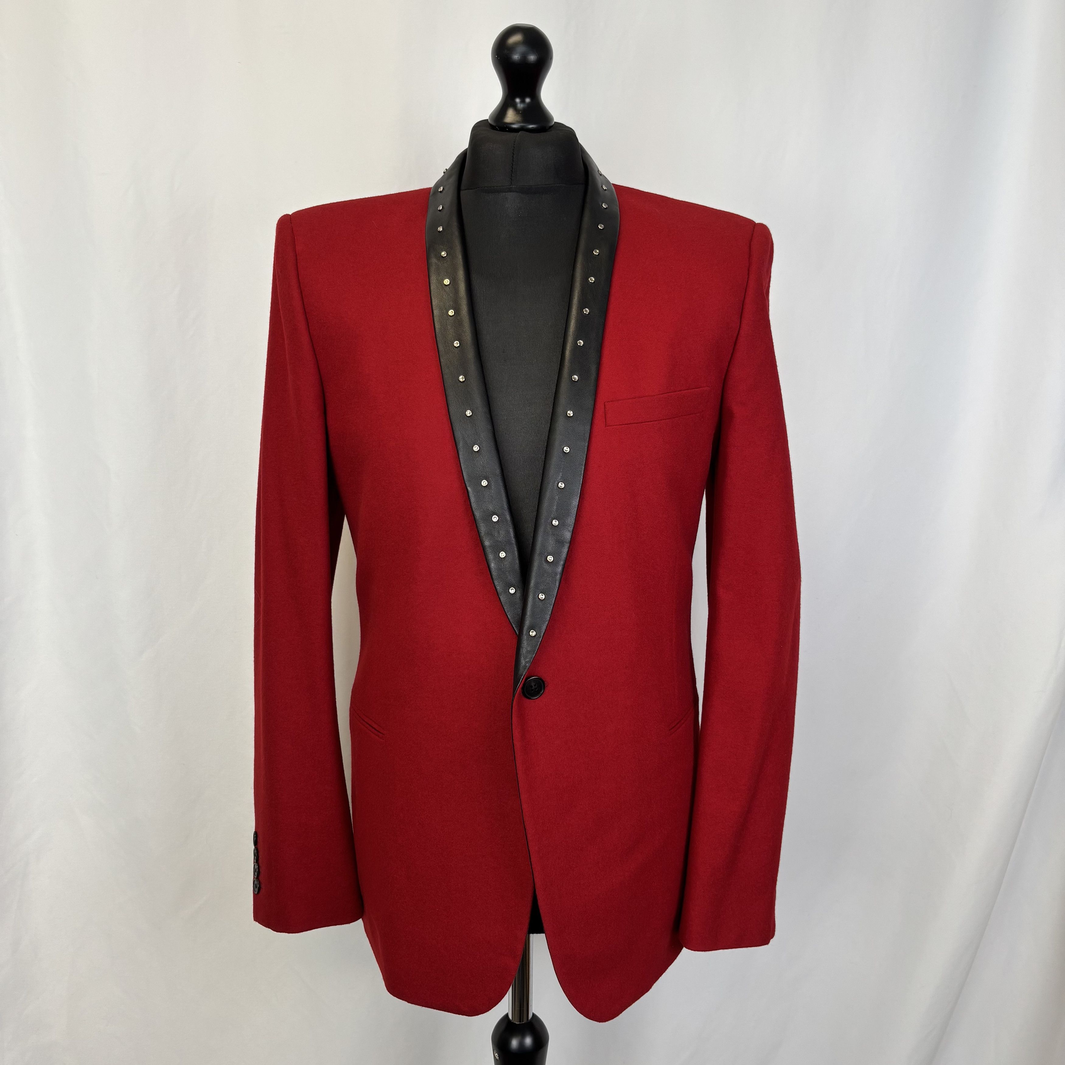 Saint Laurent Paris Saint Laurent Studded Collar Blazer Size 52R - 1 Thumbnail