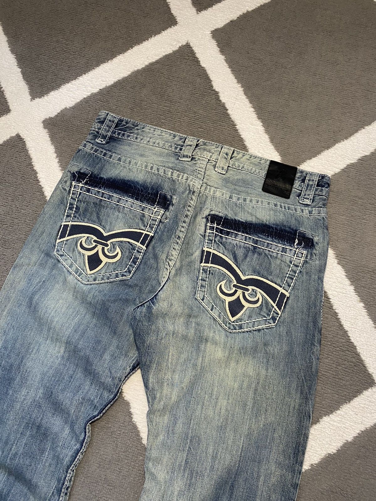 Affliction × True Religion × Vintage Project Mayhem vintage look washed denim straight pants Size US 36 / EU 52 - 8 Thumbnail