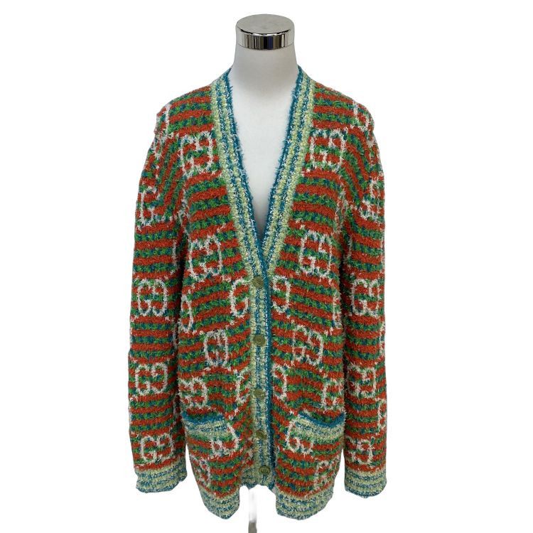 Gucci Gucci GG Logo Multi-Color Cardigan Size M Size US M / EU 48-50 / 2 - 1 Thumbnail