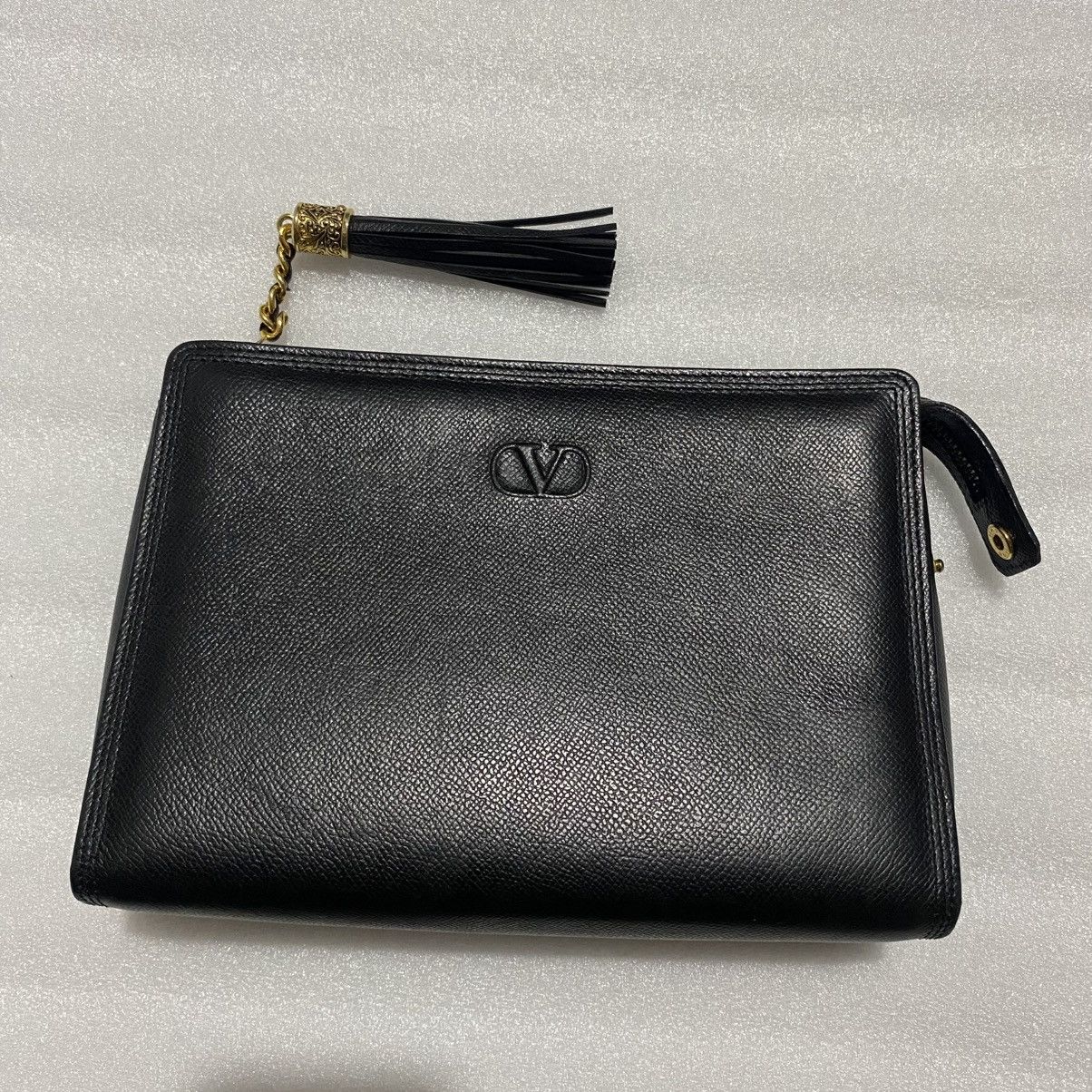 Valentino Valentino Garavani Clutch Black Leather Size ONE SIZE - 2 Thumbnail