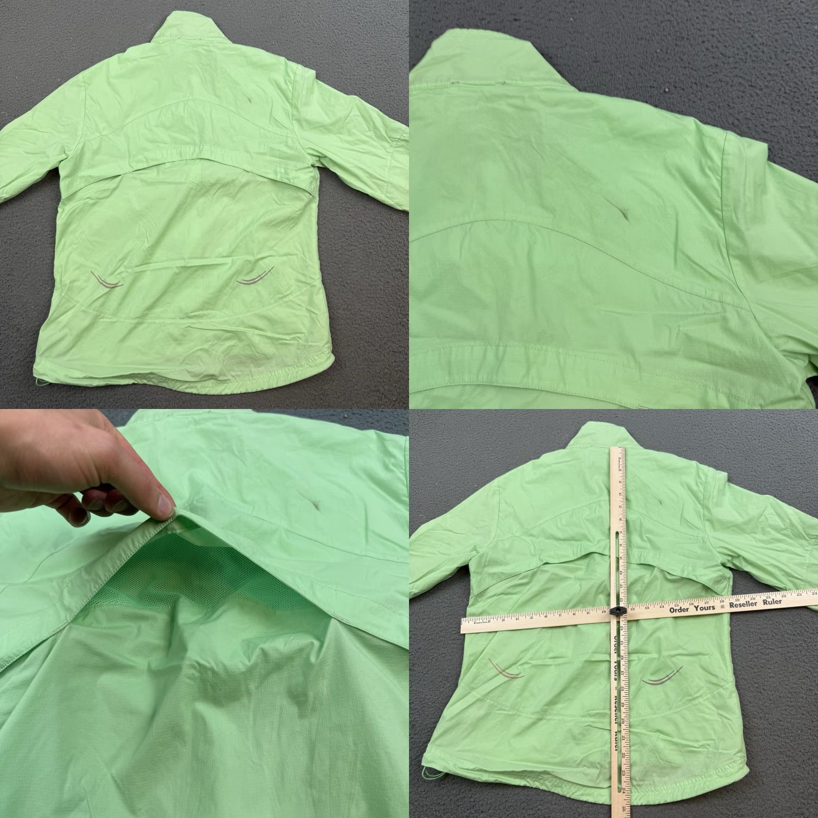 Nike VINTAGE Nike Running Jacket Womens Medium Green Full Zip Lightweight Windbreaker Jacket Size M / US 6-8 / IT 42-44 - 8 Thumbnail