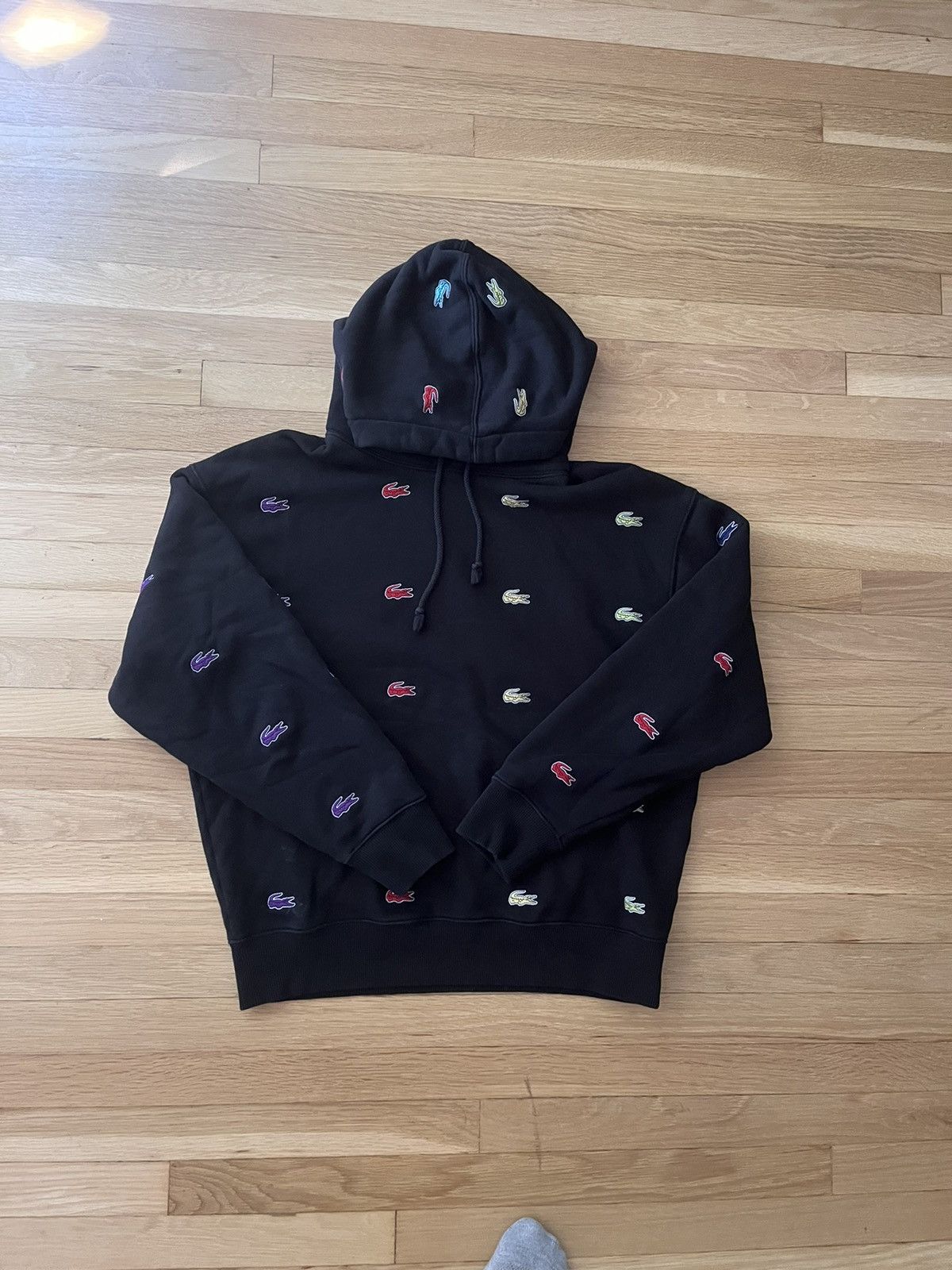 Lacoste Rare Lacoste x Chinatown Market Rainbow Logo Hoodie Grailed