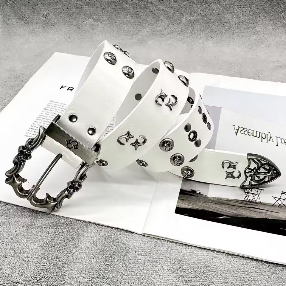 Japanese Brand PREMIUM PU LEATHER & ALLOY GOTHIC PUNK BELT Size ONE SIZE - 5 Thumbnail