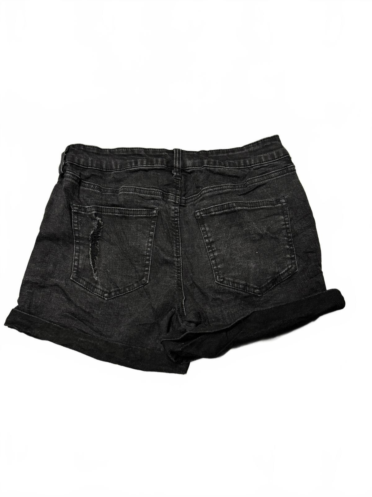 Designer Trendy Black Denim Cutoff Shorts by Refuge - Size 2 Size 24" / US 00 / IT 34 - 2 Thumbnail