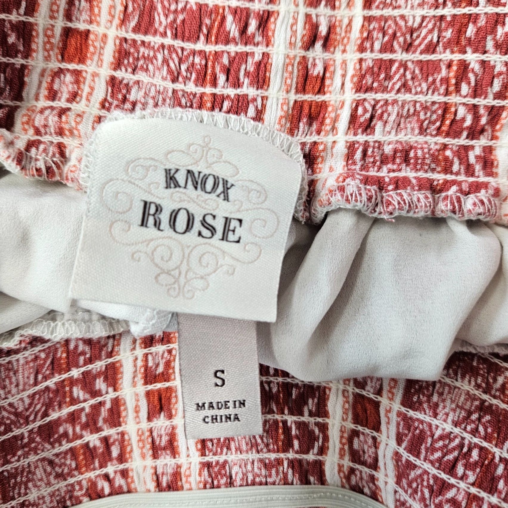 Vintage Knox Rose Womens Shorts Sz S Pink Red Smocked Waist Pockets Rayon Size 28" / US 6 / IT 42 - 4 Thumbnail