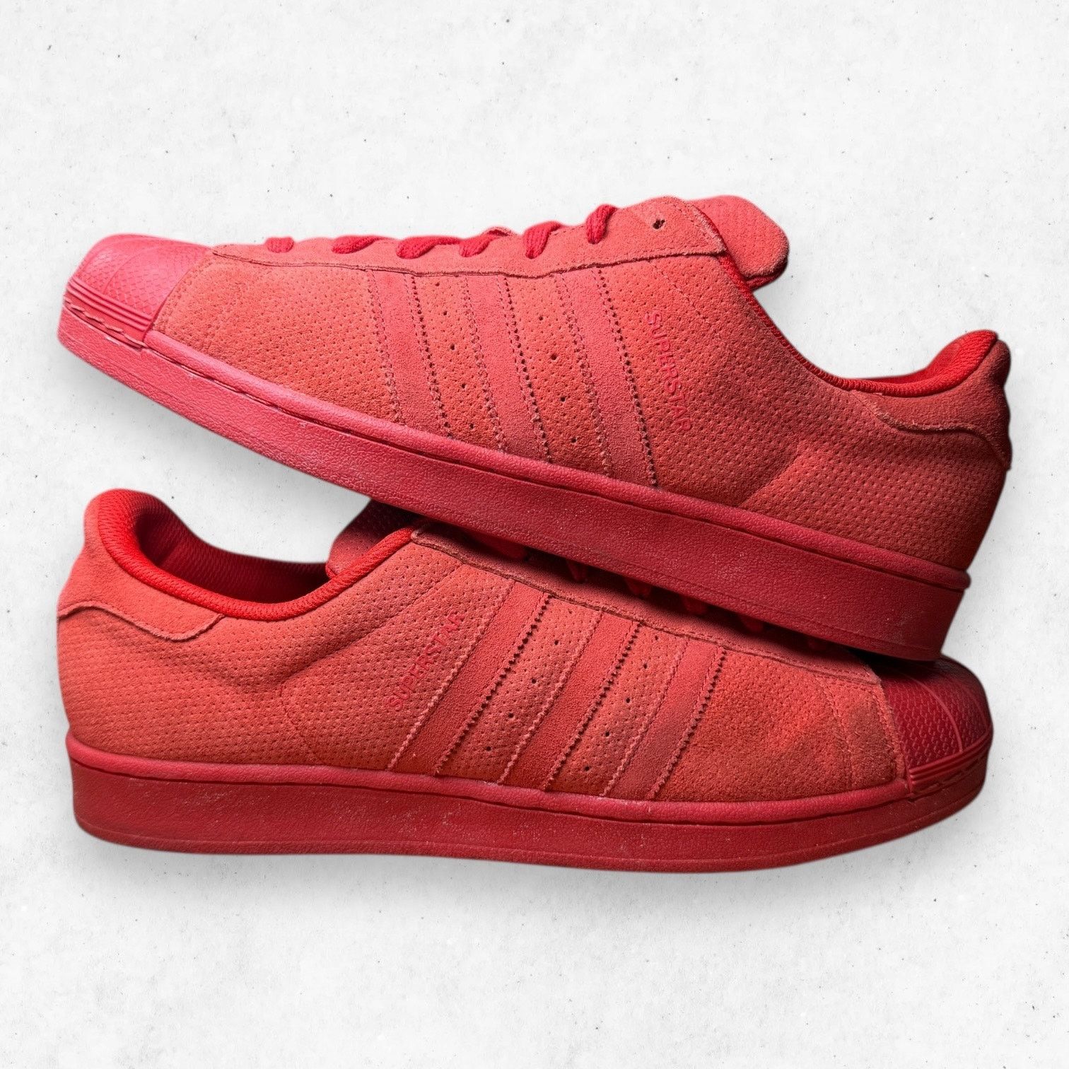 Adidas Superstar RT 'Red' Men 13 Triple Red Suede Leather