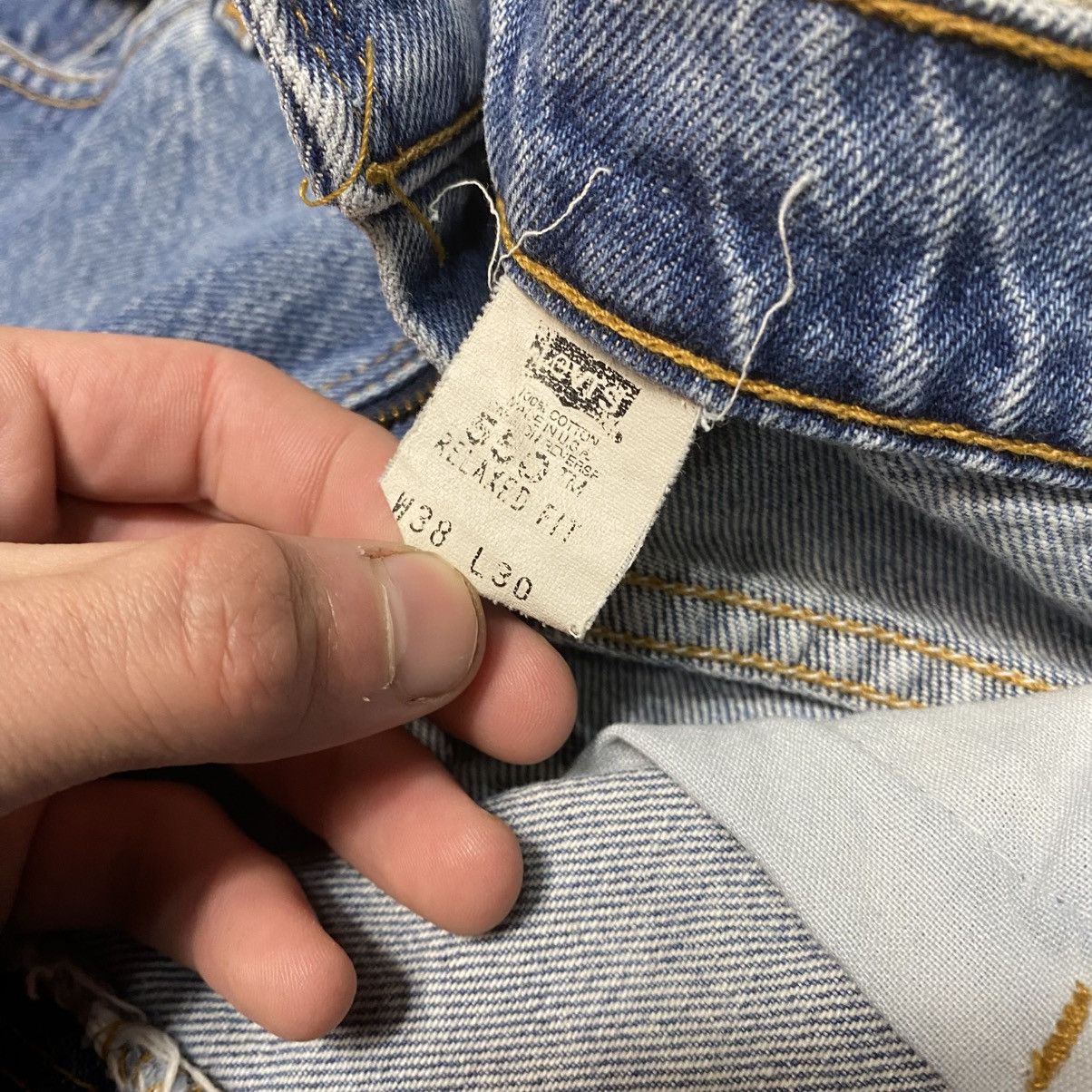 Levi's × Vintage Vintage Levi’s 550 Relaxed Fit Blue Denim Jeans USA 90s Size US 35 - 3 Thumbnail