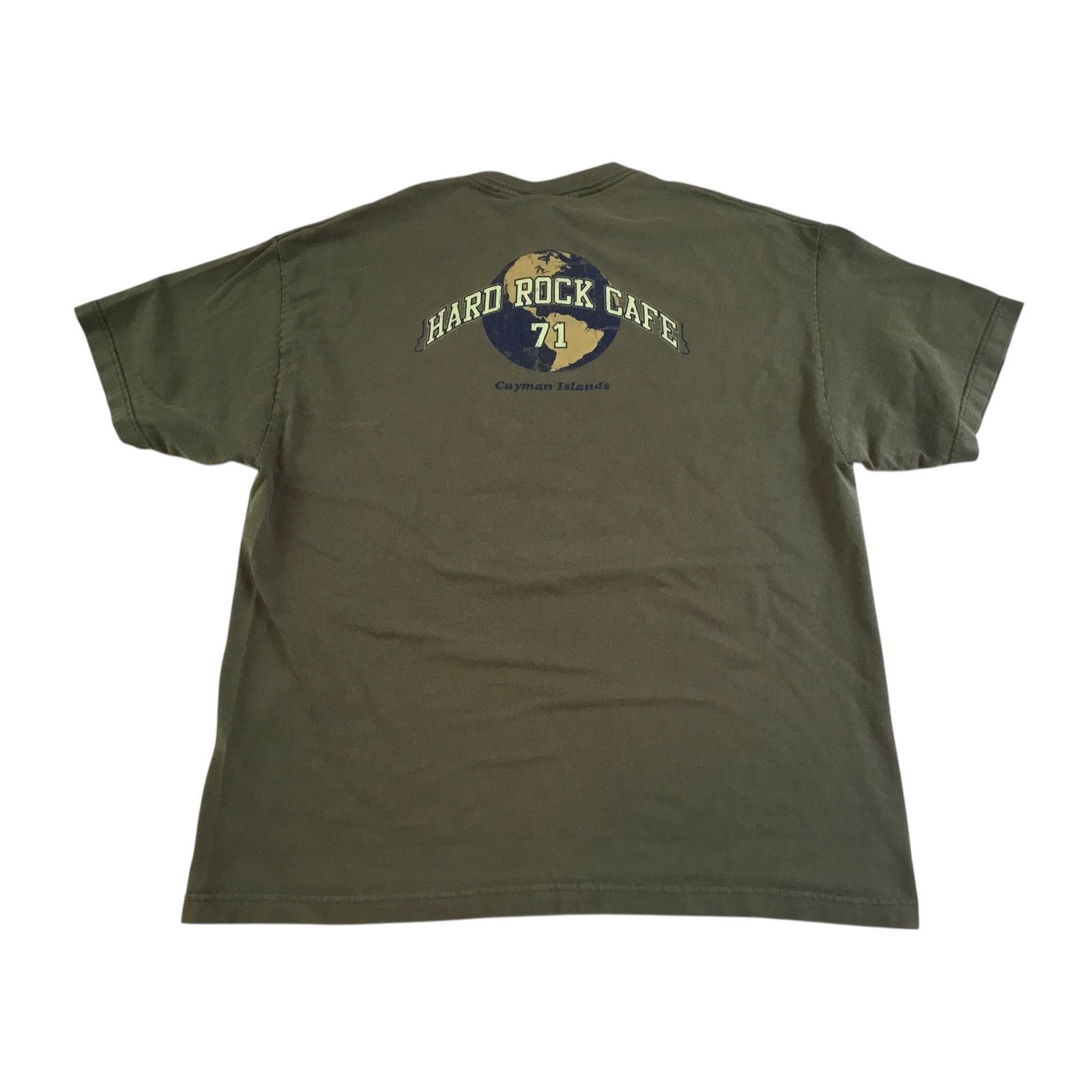 Hard Rock Cafe Hard Rock Cafe Cayman Islands Vintage T-Shirt Green X-Large Size US XL / EU 56 / 4 - 2 Thumbnail