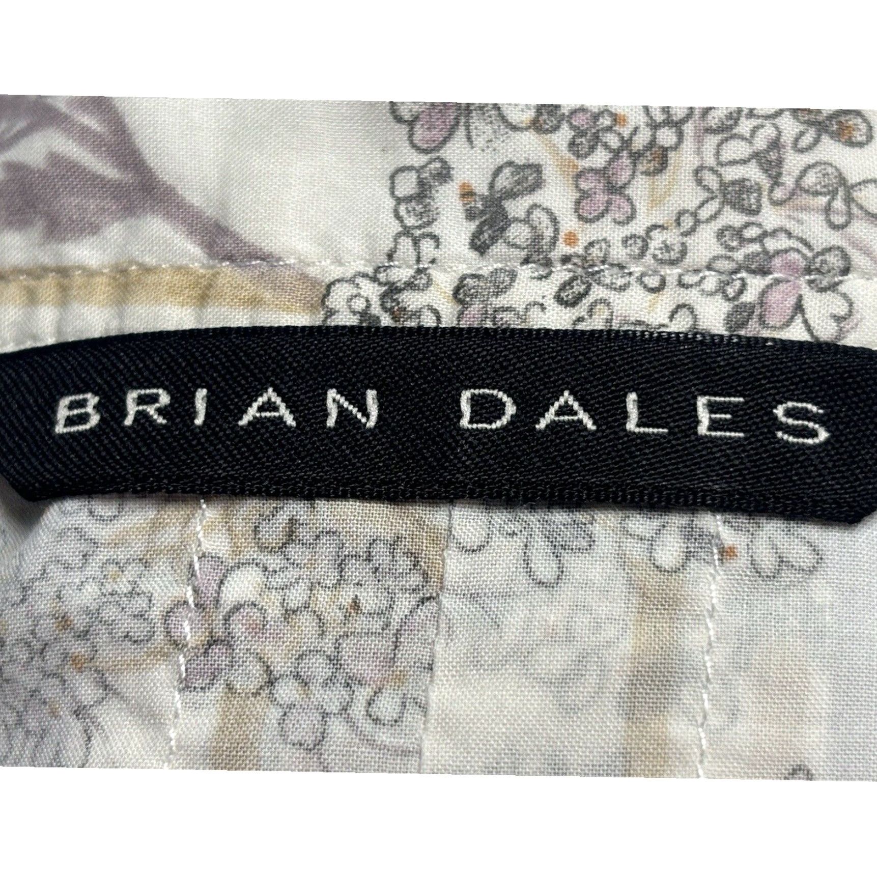 Brian Dales VINTAGE Brian Dales Women's Short Sleeve Shirt Dress White Cotton Casual Floral Size M / US 6-8 / IT 42-44 - 7 Thumbnail
