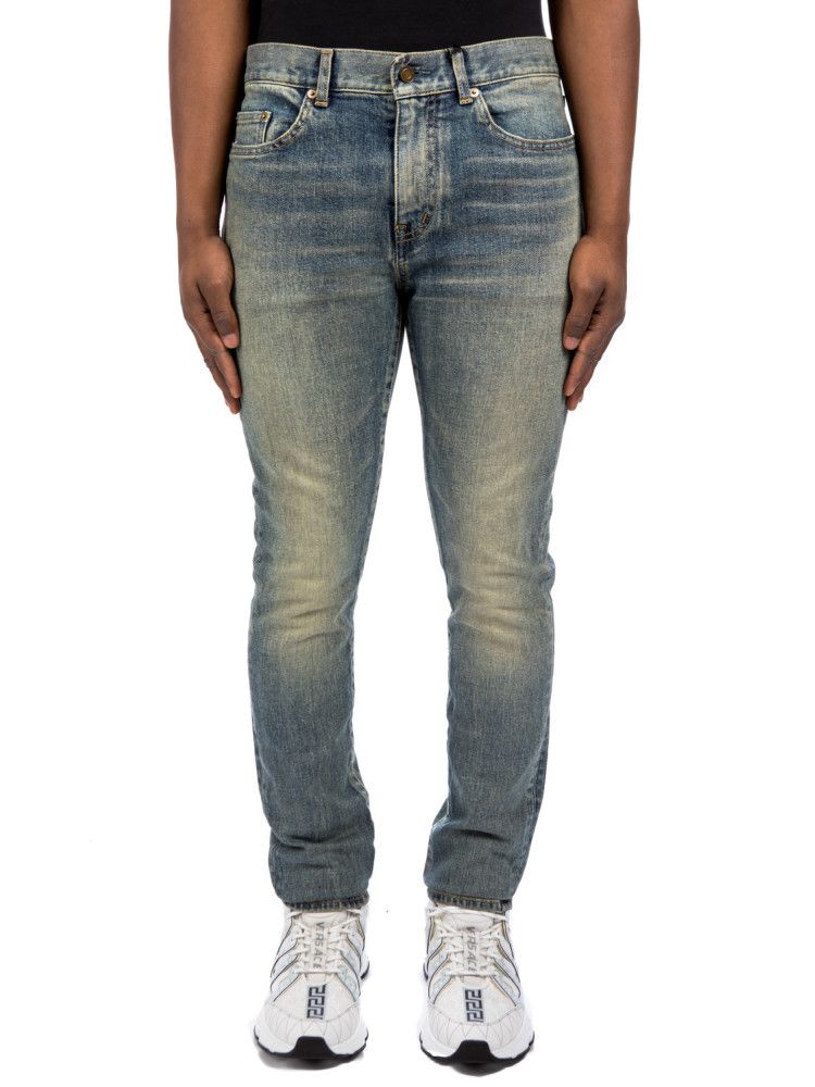 Saint Laurent Paris o1bcso1str1124 Skinny Fit Jeans in Blue Size US 29 - 1 Thumbnail