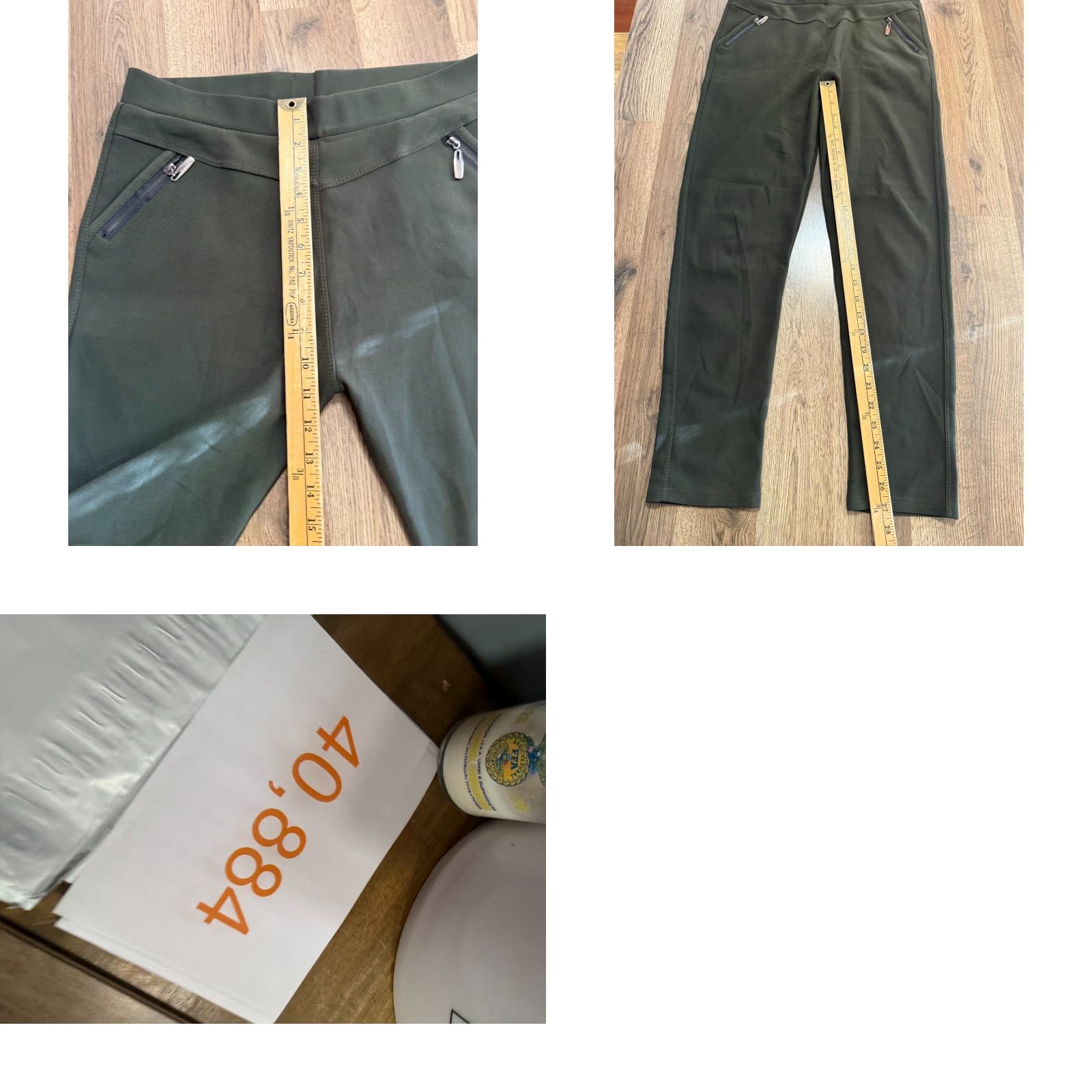 Vintage Coco + Carmen Pants Women's XXL Green Pull On Straight Ankle (2XL) Casual Col Size 40" / US 18 - 8 Thumbnail