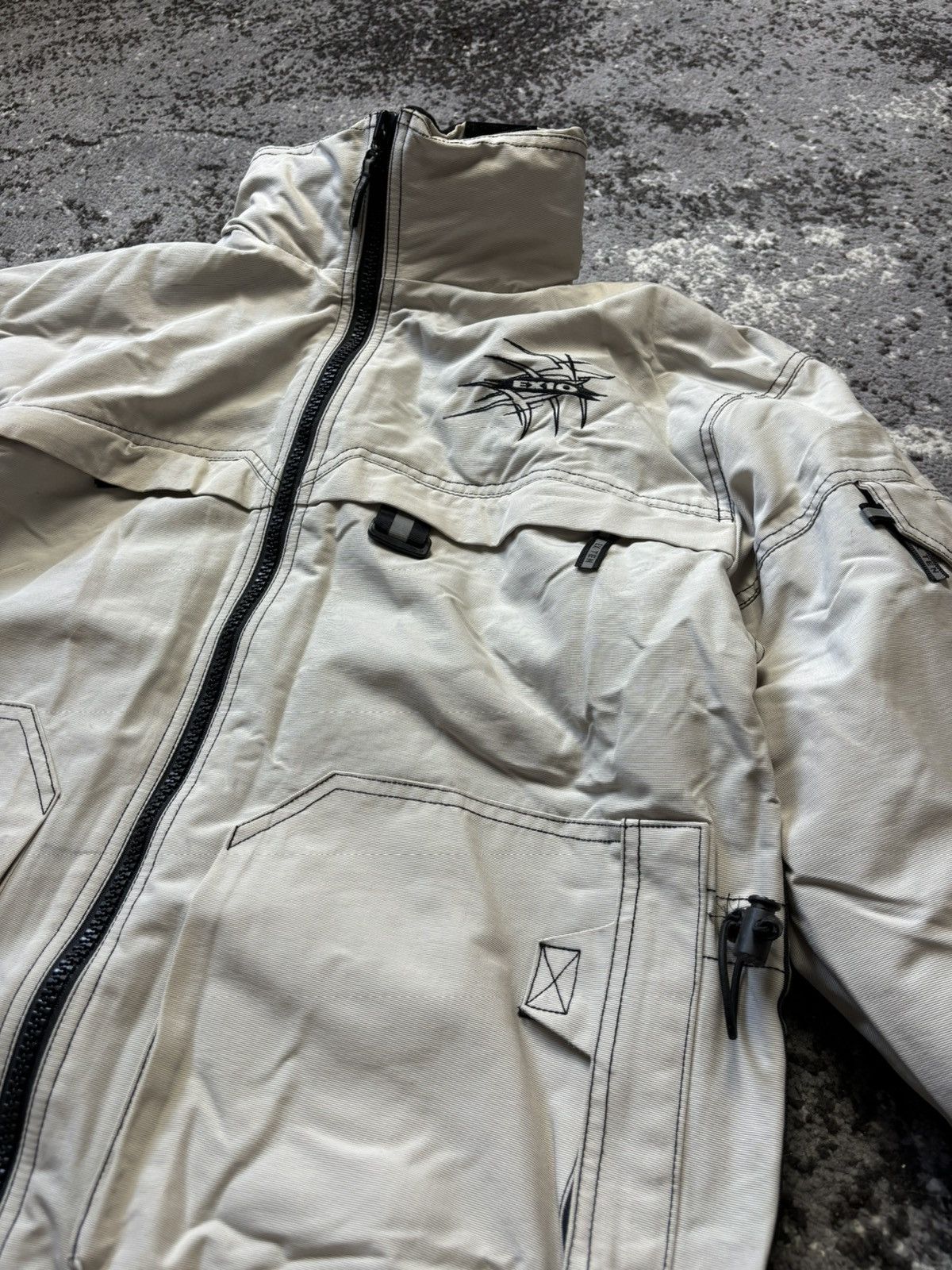 Designer × Japanese Brand × Vintage Vintage y2k nylon Ex10 japanese beige jacket Size S / US 4 / IT 40 - 2 Thumbnail