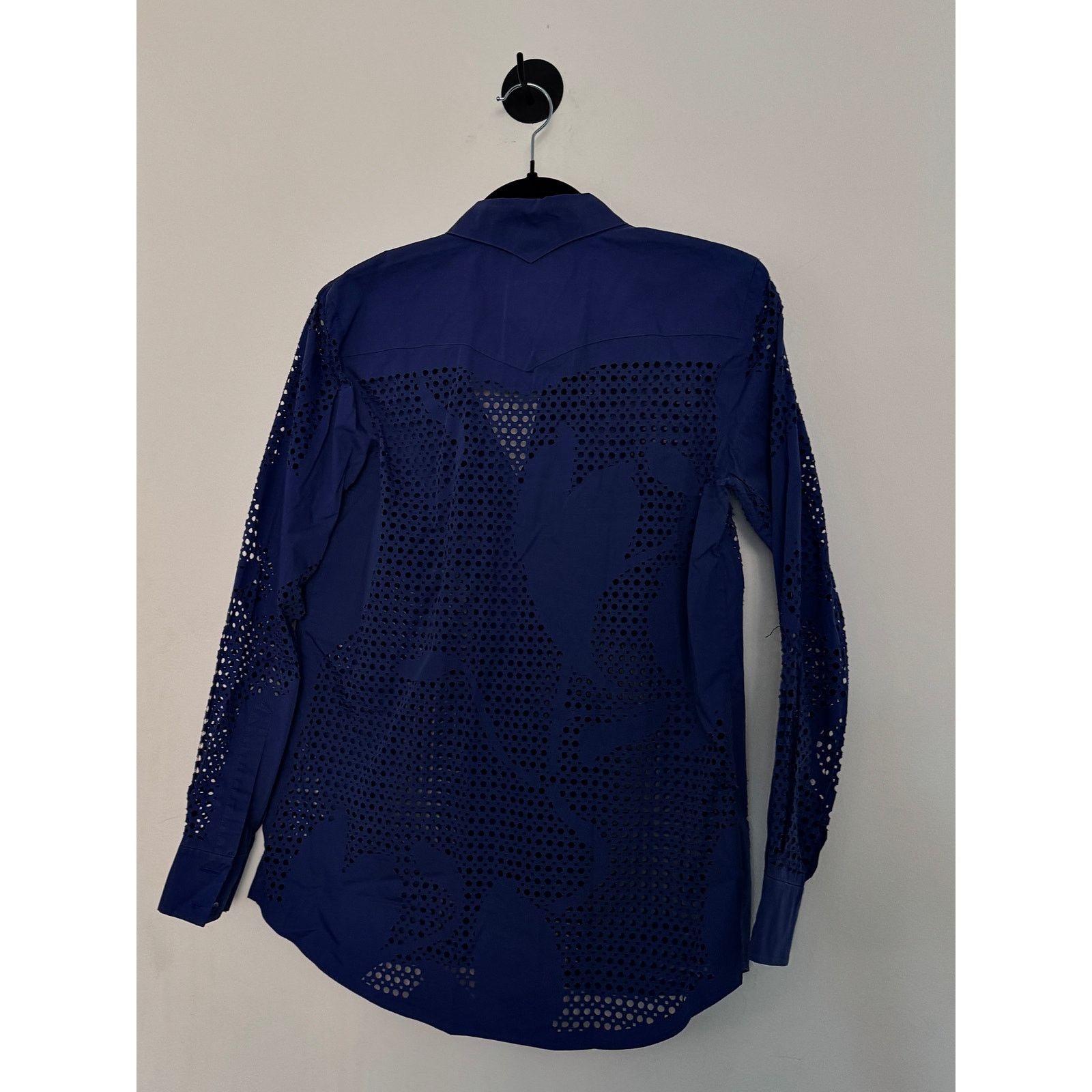 Tod's Tod's Royal Blue Eyelet Button Down Size M / US 6-8 / IT 42-44 - 2 Thumbnail