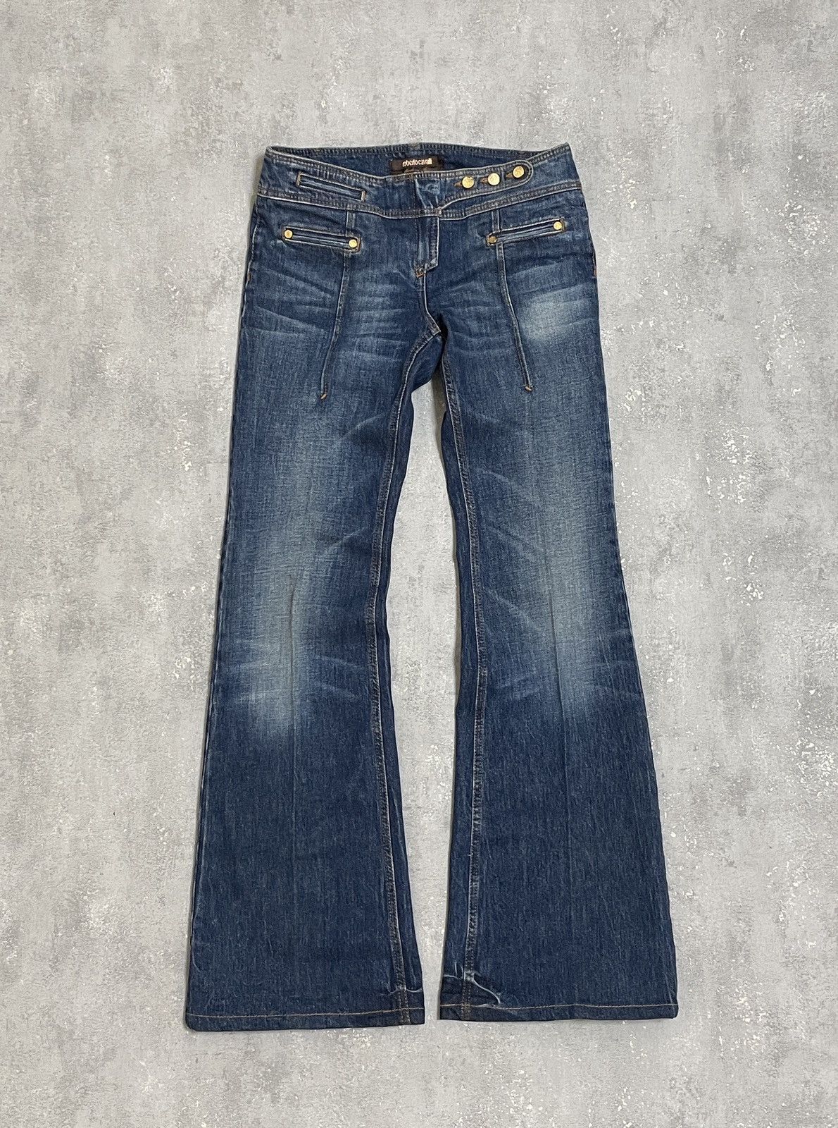 Vintage Roberto Cavalli Y2K Flared Denim Blue Women’s Jeans