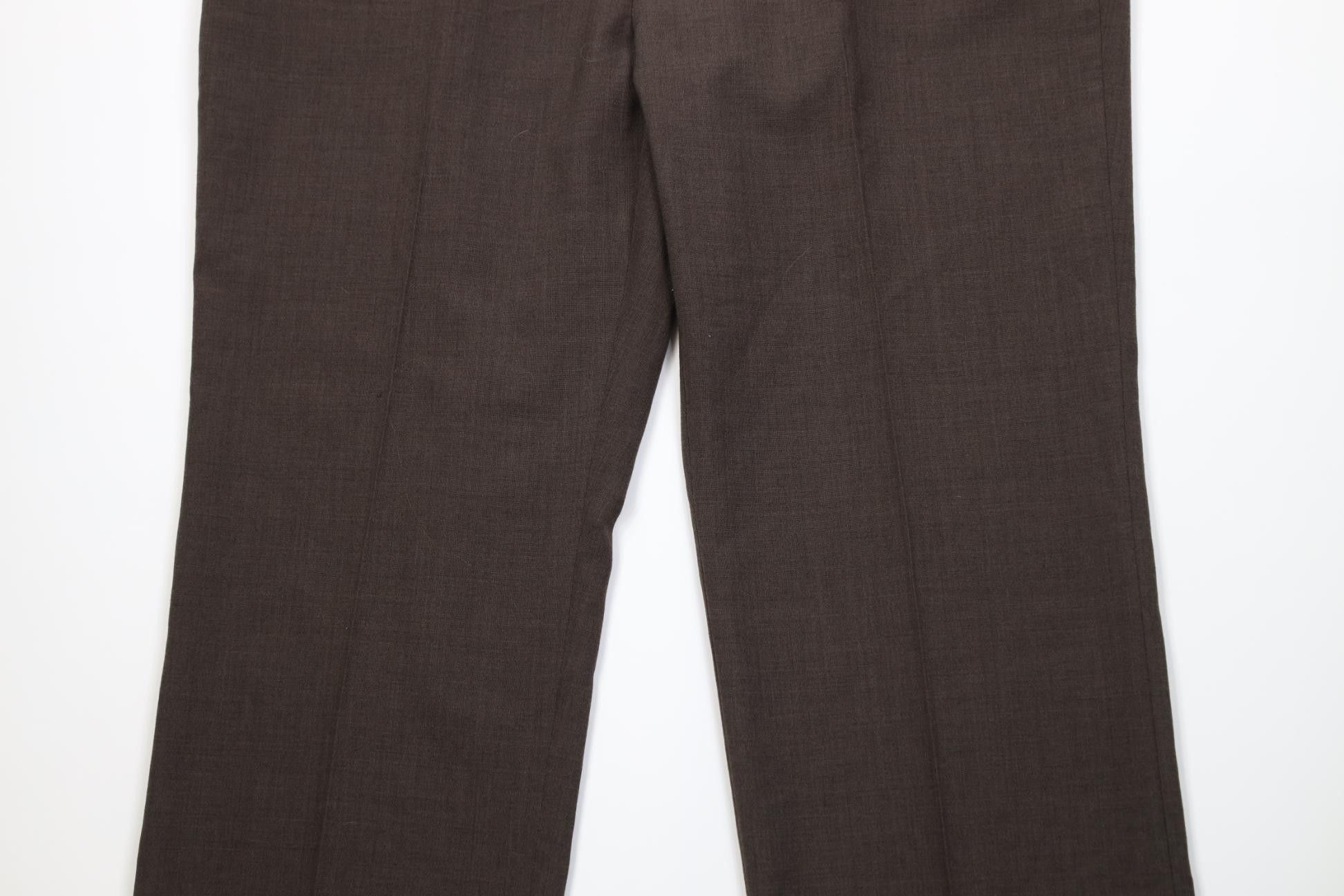 Vintage Vintage 70s Streetwear Knit Wide Leg Chino Pants Brown Size US 44 / EU 60 - 3 Thumbnail