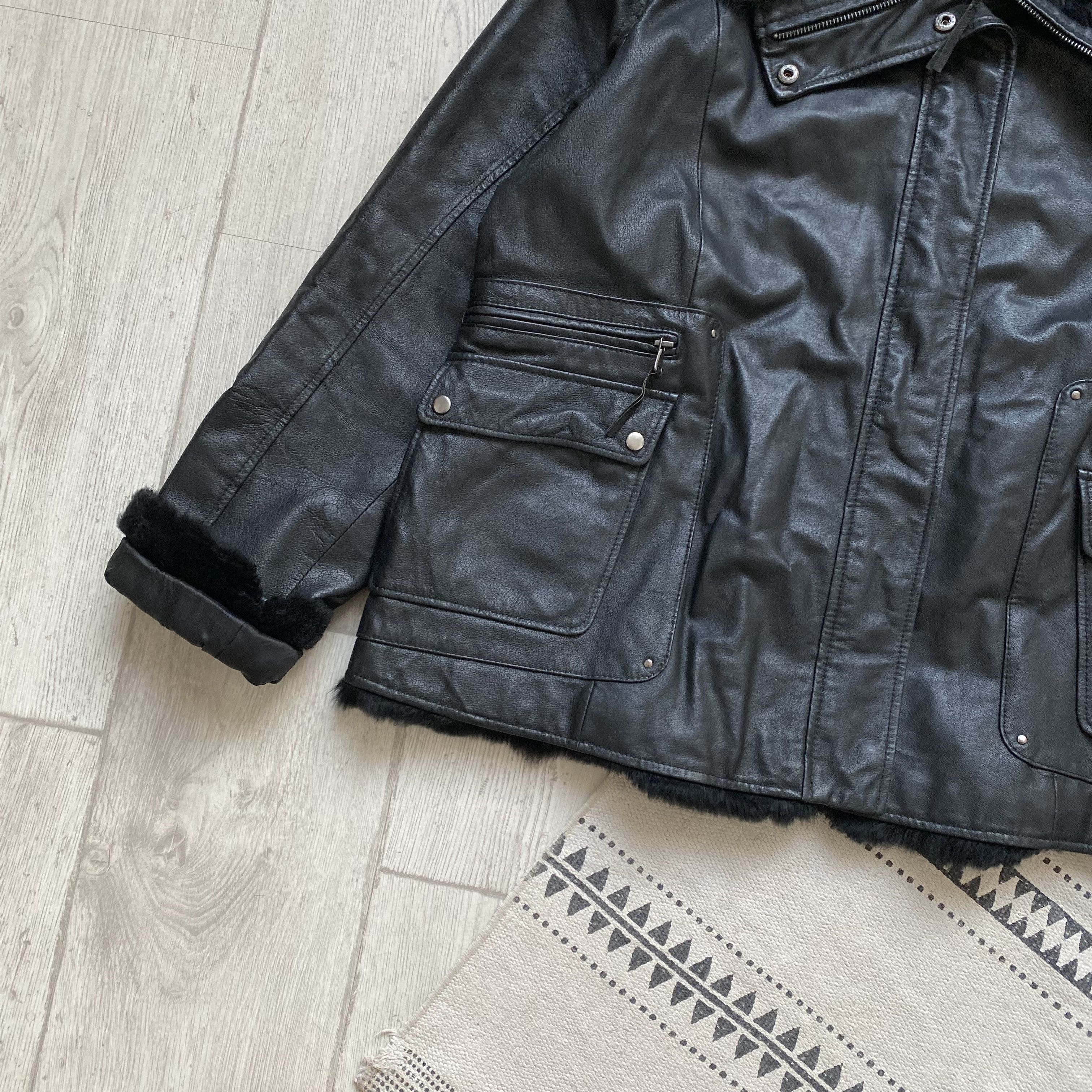 Genuine Leather Y2K Vintage 90s Real Leather Rabbit fur Jacket coat Kapital Size L / US 10 / IT 46 - 3 Thumbnail