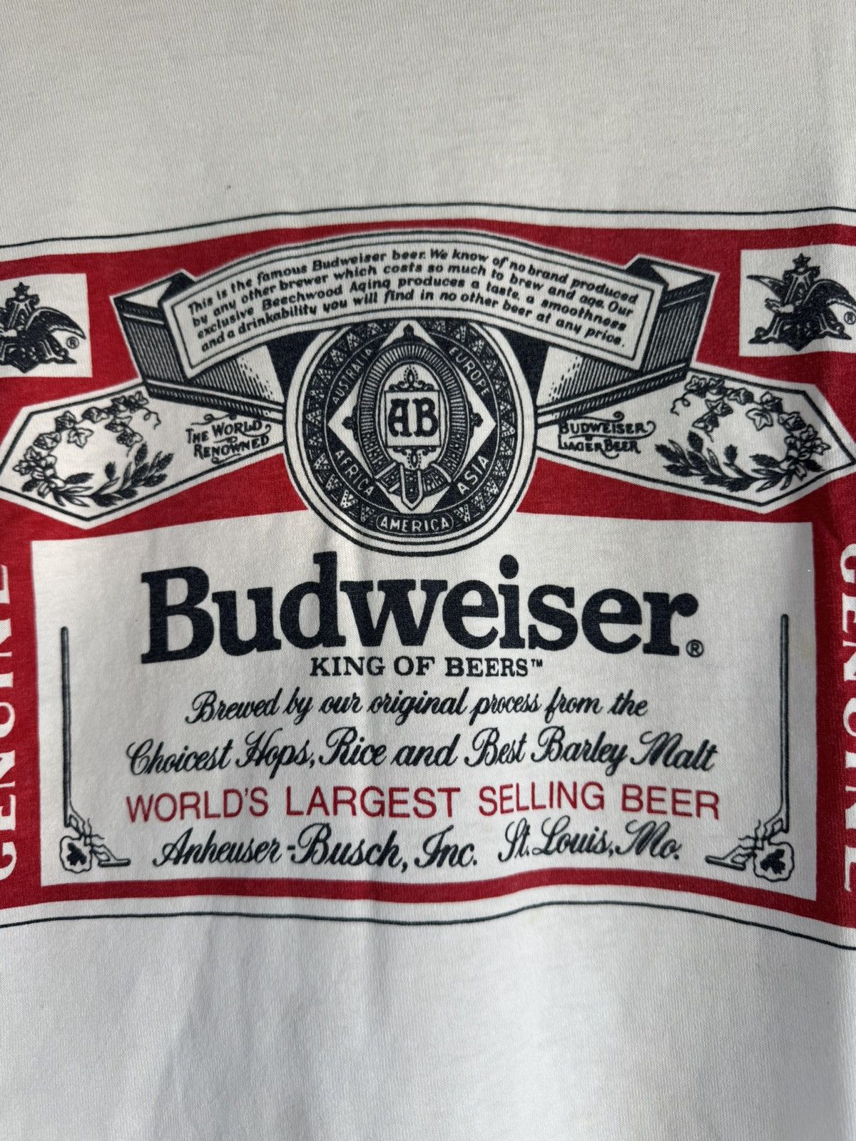 Budweiser Vintage Budweiser Long Sleeves Size M Size US M / EU 48-50 / 2 - 3 Thumbnail