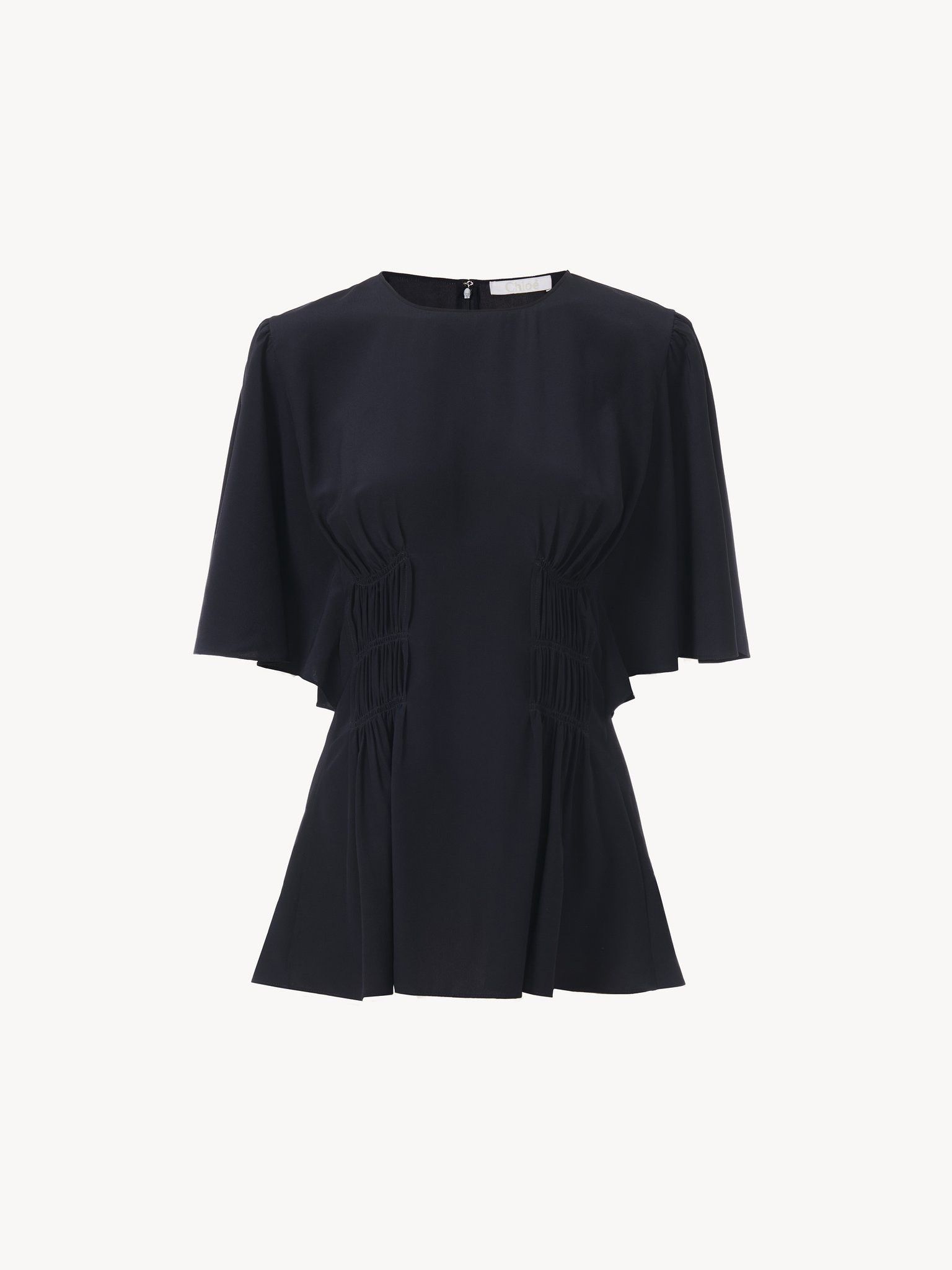 Chloe o1y0825 Silk Blouse in Midnight Blue Size L / US 10 / IT 46 - 2 Thumbnail