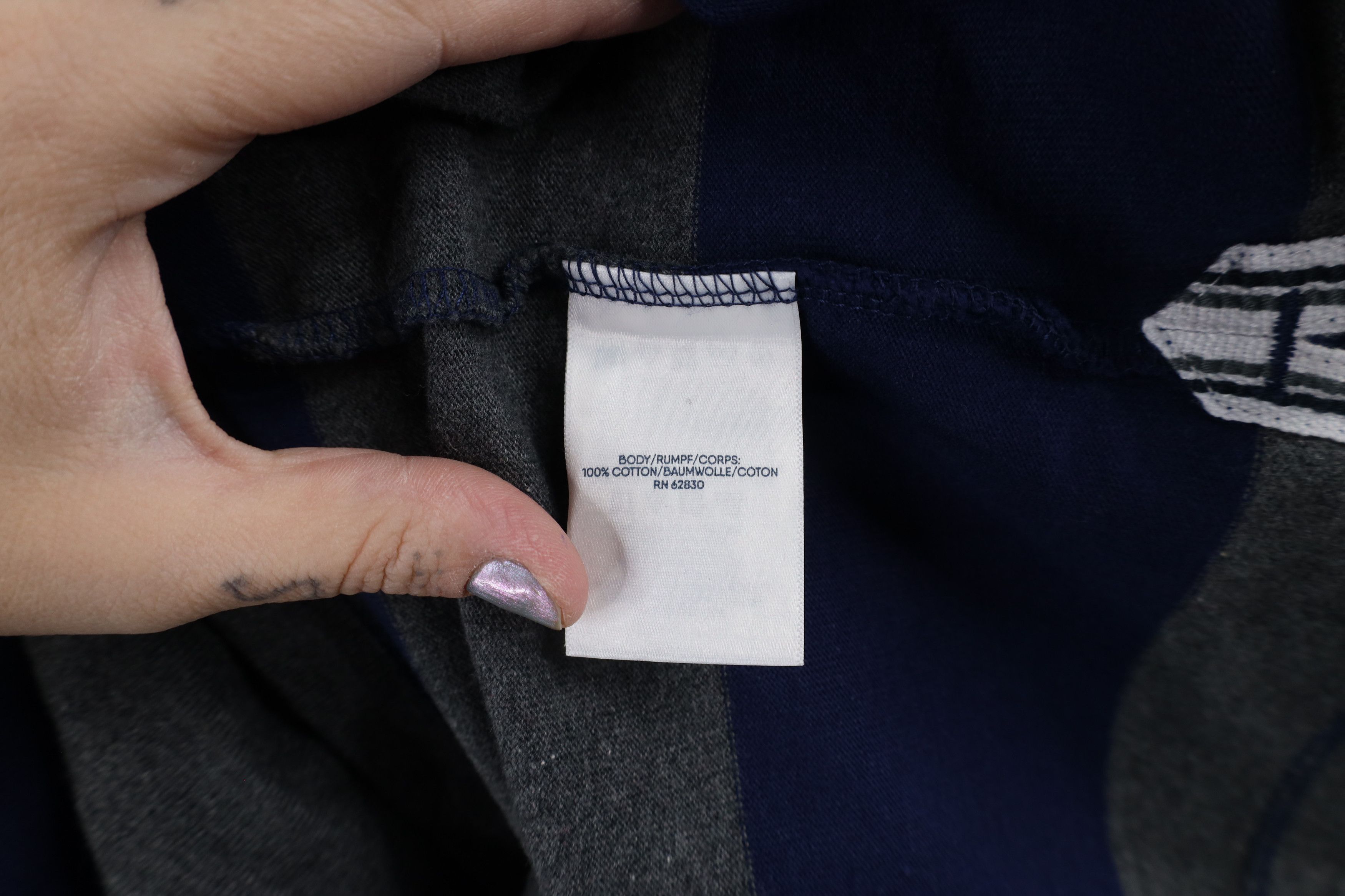 Lands' End × Vintage Vintage Lands End Striped Heavyweight Long Sleeve Rugby Polo Size US L / EU 52-54 / 3 - 5 Thumbnail