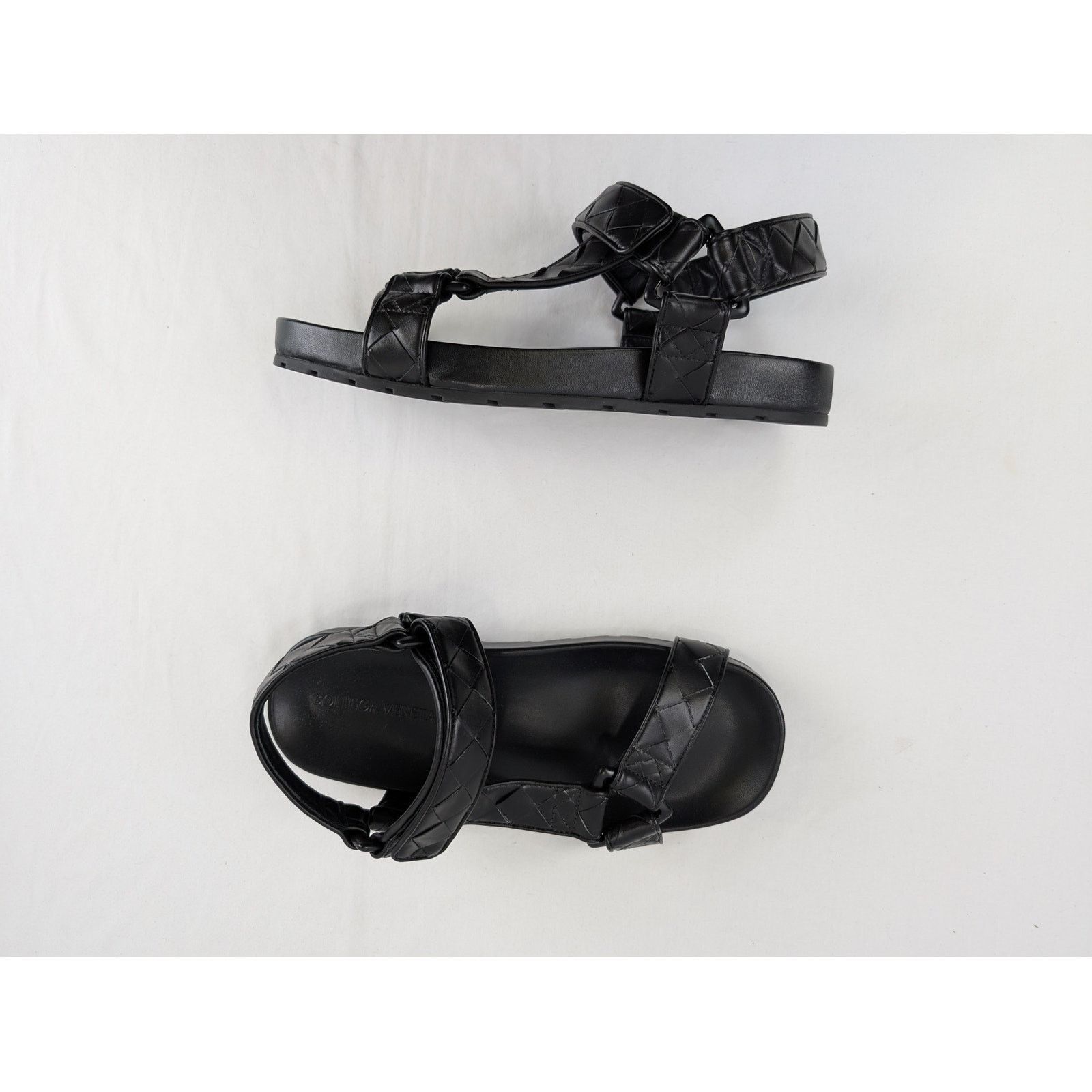 Bottega Veneta o1rshd1 Prov Victory Trip Sandal in Black Size US 9 / EU 42 - 1 Thumbnail