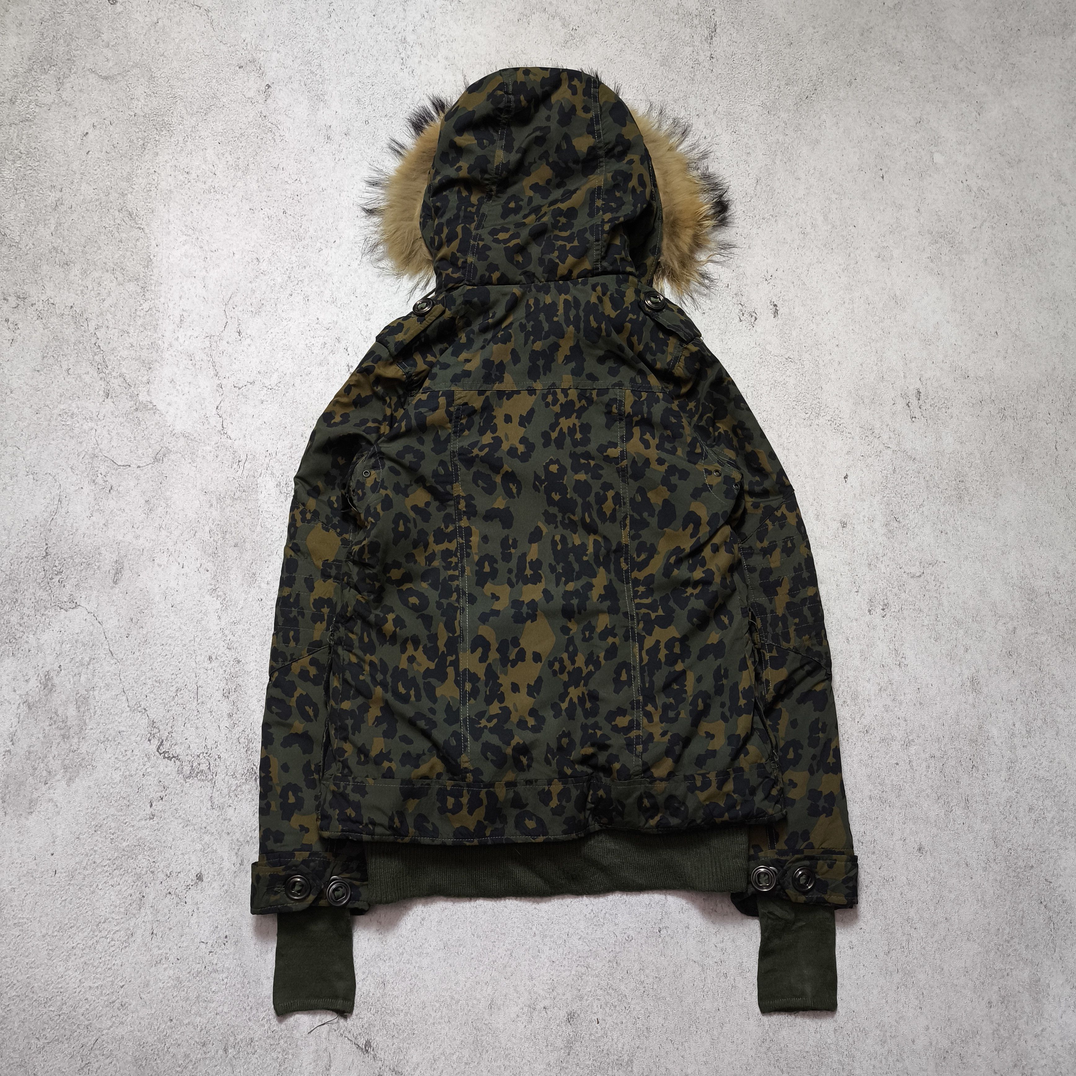 Le Grande Bleu (L.G.B.) SLY Camouflage Fur Racoon Jacket Size US M / EU 48-50 / 2 - 8 Thumbnail