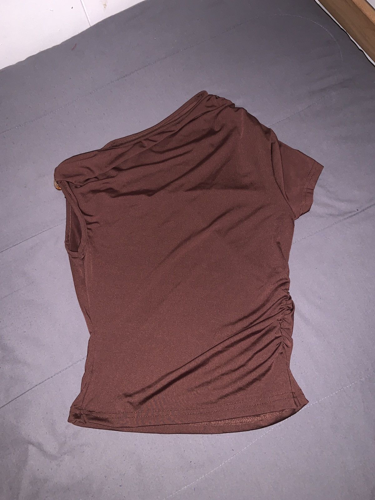 Shein Womens - Drape Off The Shoulder Top - Size XS Size XS / US 0-2 / IT 36-38 - 3 Thumbnail