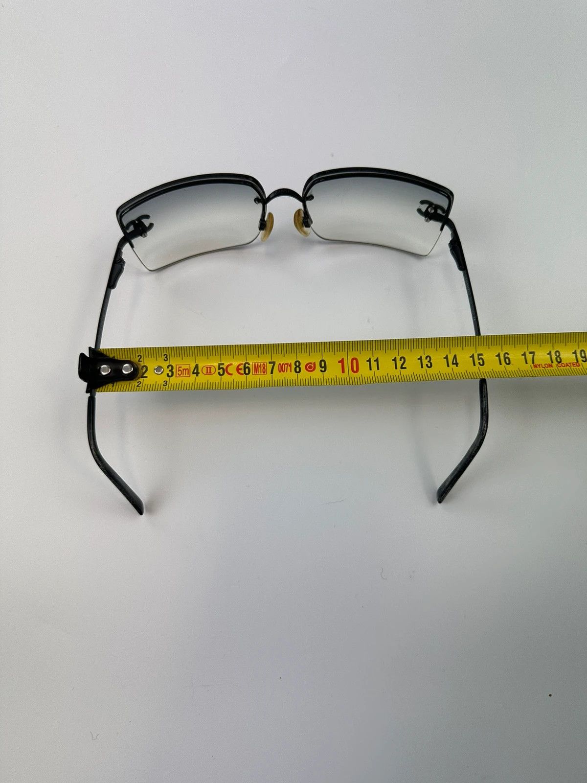 Chanel Chanel Black & White Square Frame Sunglasses Rimless Strass Size ONE SIZE - 16 Thumbnail