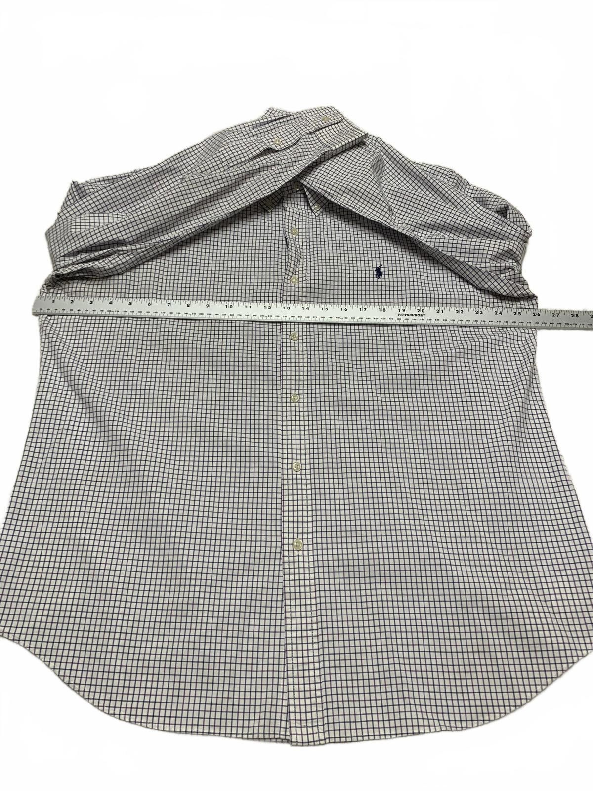 Polo Ralph Lauren Ralph Lauren Men's XL White Grid Button-Down Shirt Size US XL / EU 56 / 4 - 5 Thumbnail