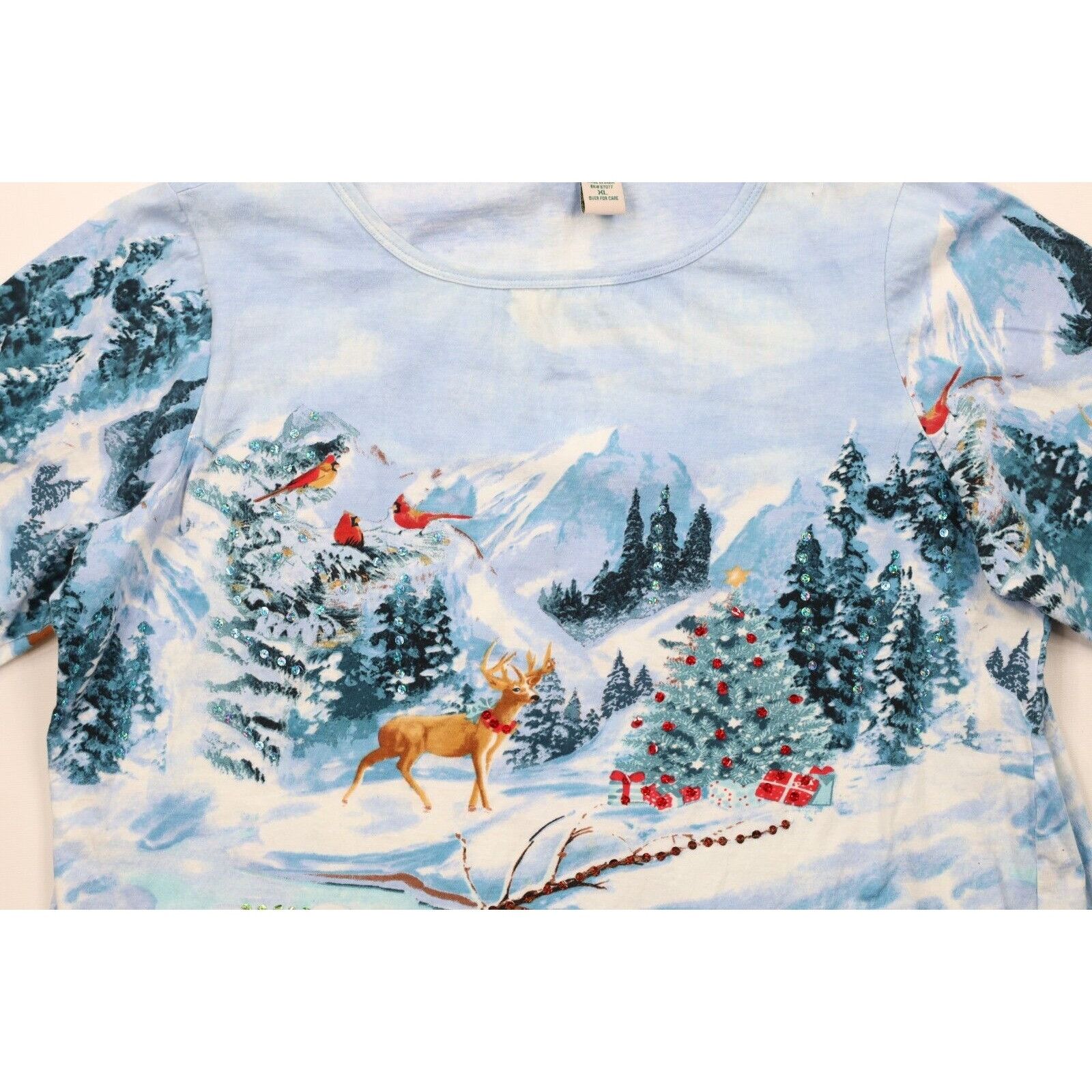 Vintage Vintage 90s Streetwear Christmas All Over Print T-Shirt Size XL / US 12-14 / IT 48-50 - 3 Thumbnail