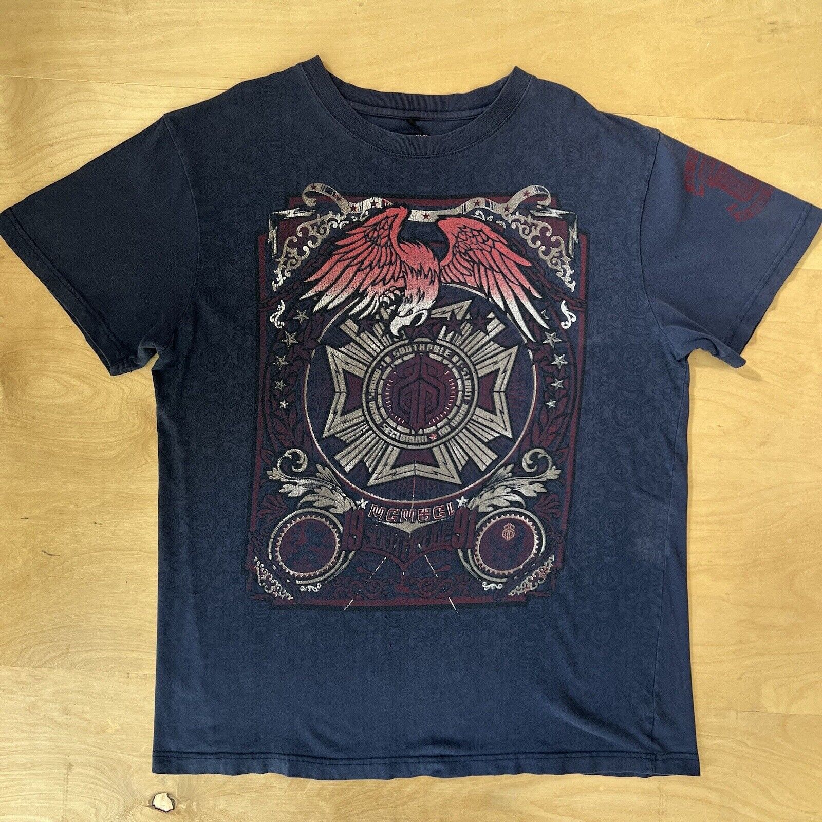 Southpole × Vintage Vintage Southpole Premium Shirt 2XL Navy Y2K Eagle Tribal Size US XXL / EU 58 / 5 - 1 Thumbnail