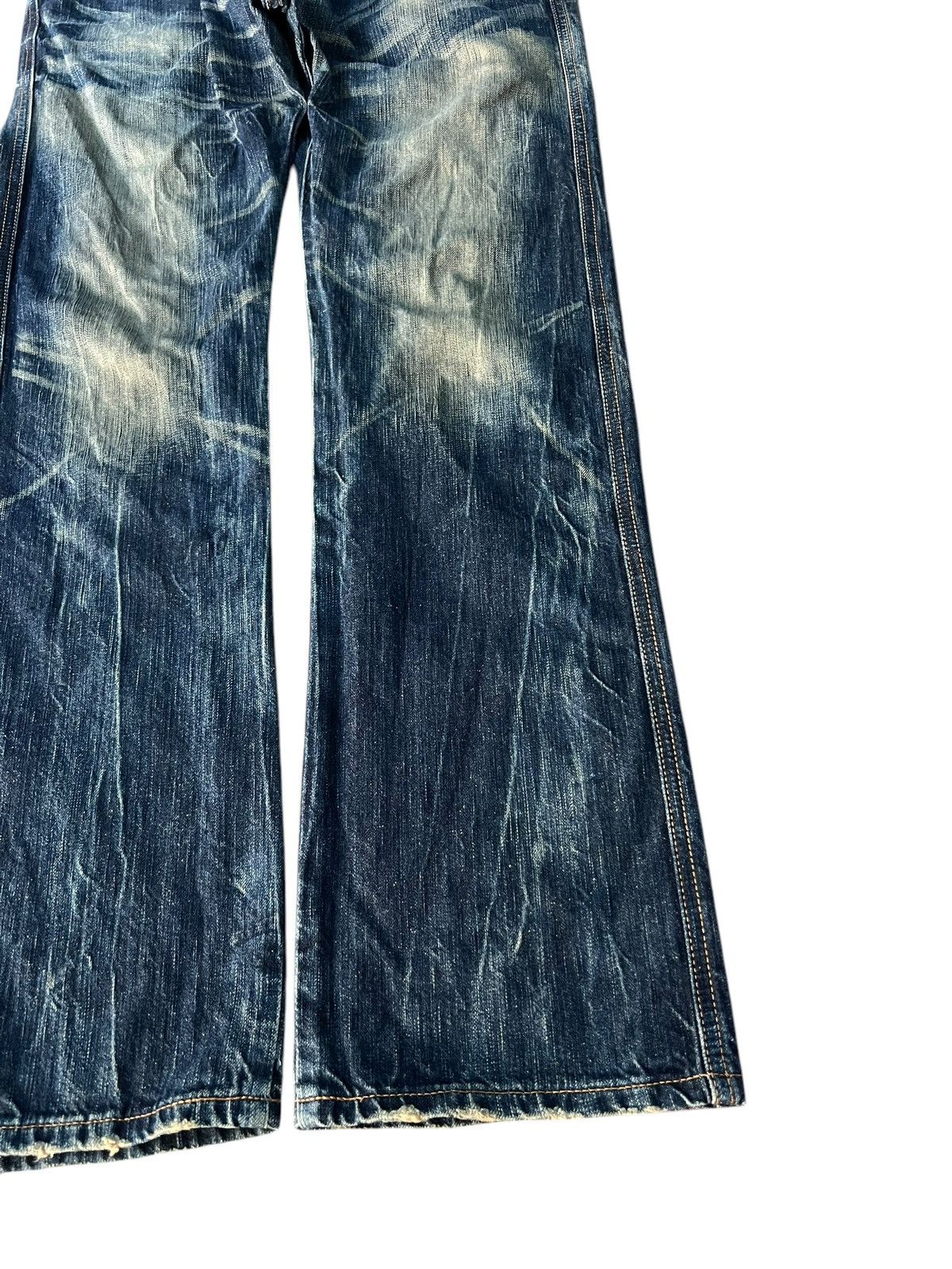 Edwin × If Six Was Nine × Le Grande Bleu (L.G.B.) 💥FLARE💥VINTAGE EDWIN 503 BLUE TRIP NICE DESIGN Size US 33 - 4 Thumbnail