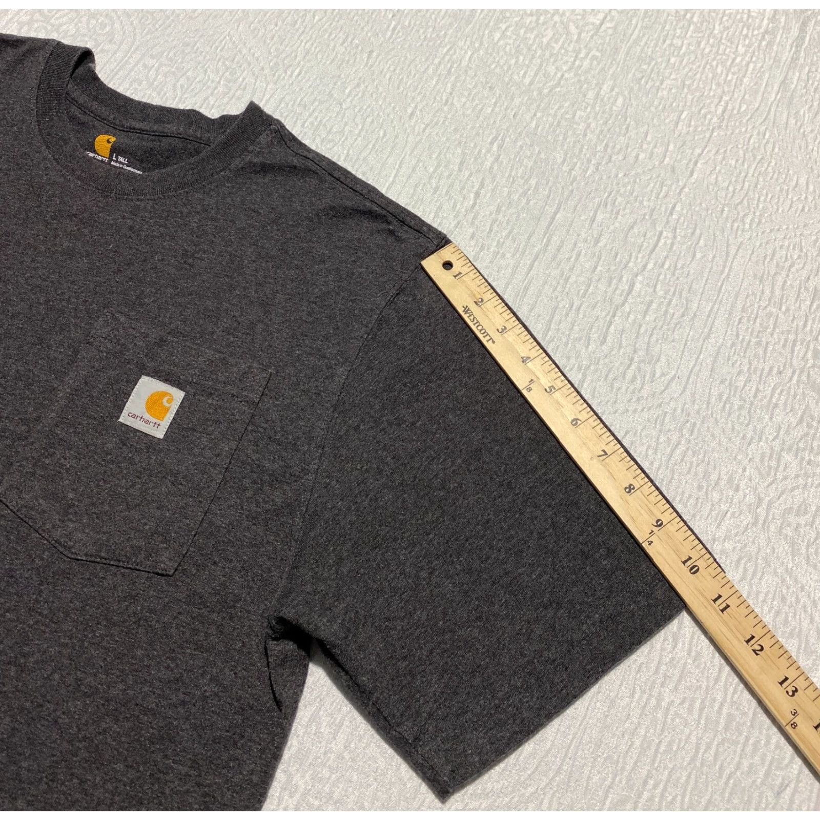 Carhartt VINTAGE Carhartt Shirt Mens L Tall Gray Original Fit Pocket Logo Crewneck Tee T-Shirt Size US L / EU 52-54 / 3 - 7 Thumbnail