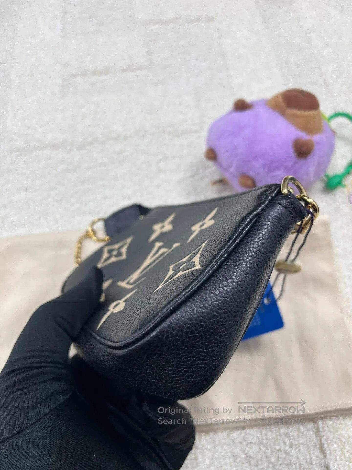 Louis Vuitton Louis Vuitton Black Printed Logo Mahjong Bag| Size ONE SIZE - 5 Thumbnail