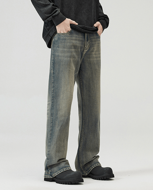 Japanese Brand × Vintage American high street washed loose flared distressed jeans Size US 32 / EU 48 - 3 Thumbnail
