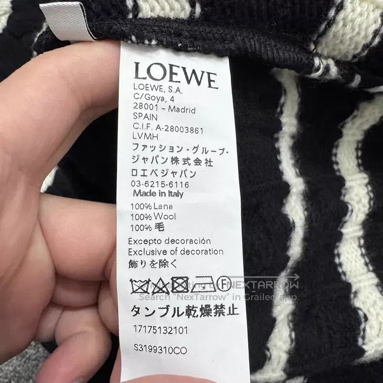 Loewe Loewe Black and White Striped Wool Sweater Size US S / EU 44-46 / 1 - 5 Thumbnail