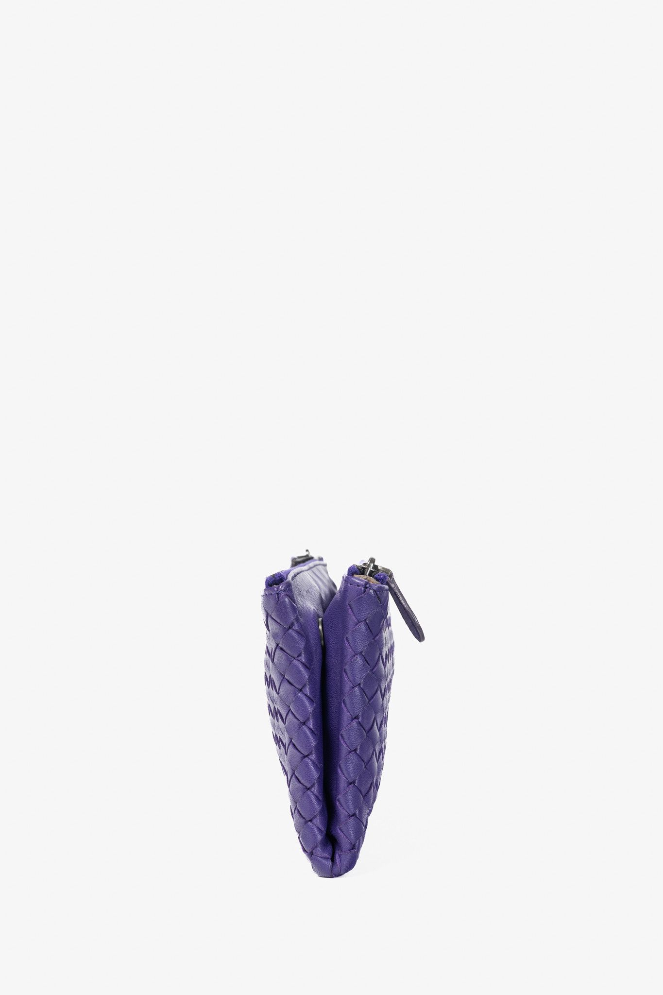 Bottega Veneta Bottega Veneta Purple Nappa Intrecciato Bifold Clutch Size ONE SIZE - 3 Thumbnail