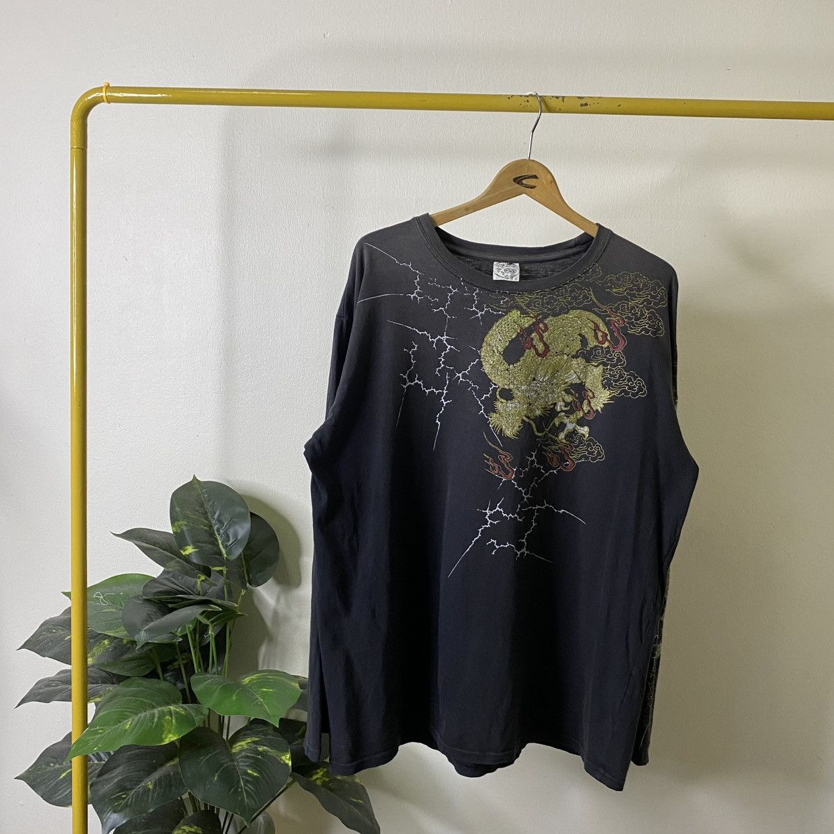Japanese Brand CureAll Japanese Motive Karakuri Tamashii Ed Hardy Style LS Size US XL / EU 56 / 4 - 4 Thumbnail