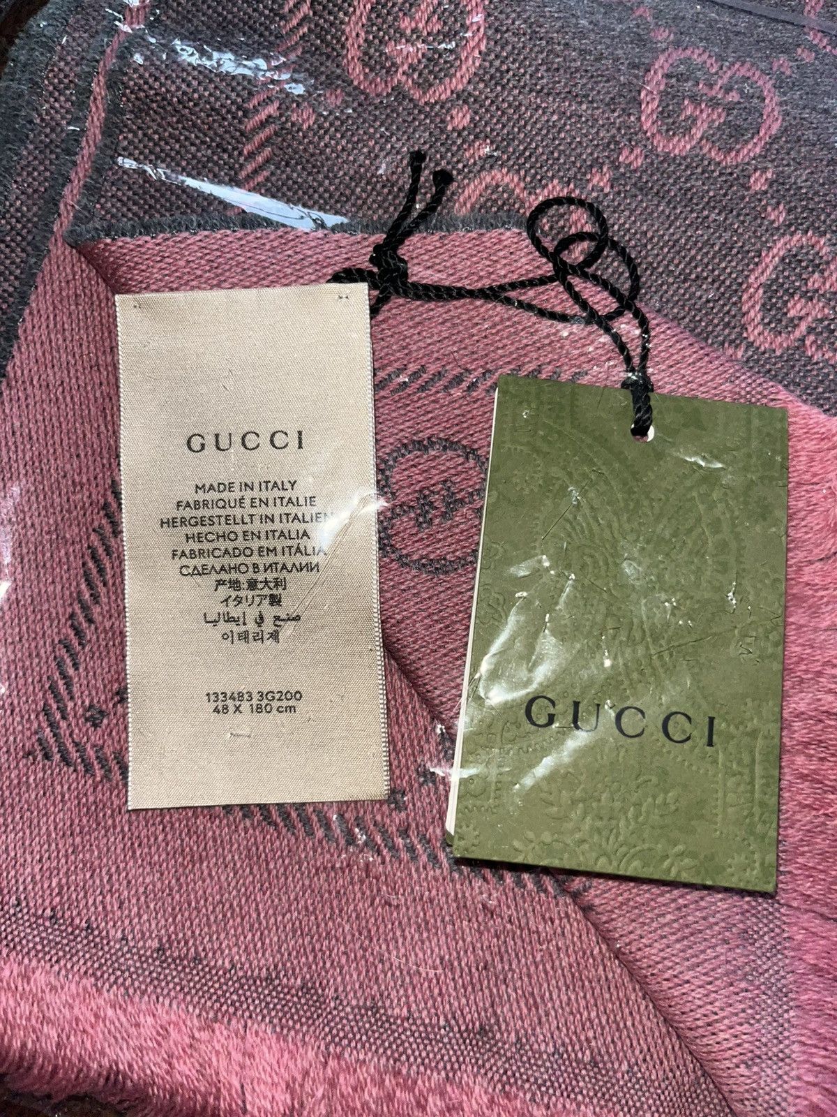 Gucci GG Pattern Jacquard Wool Scarf Size ONE SIZE - 8 Thumbnail