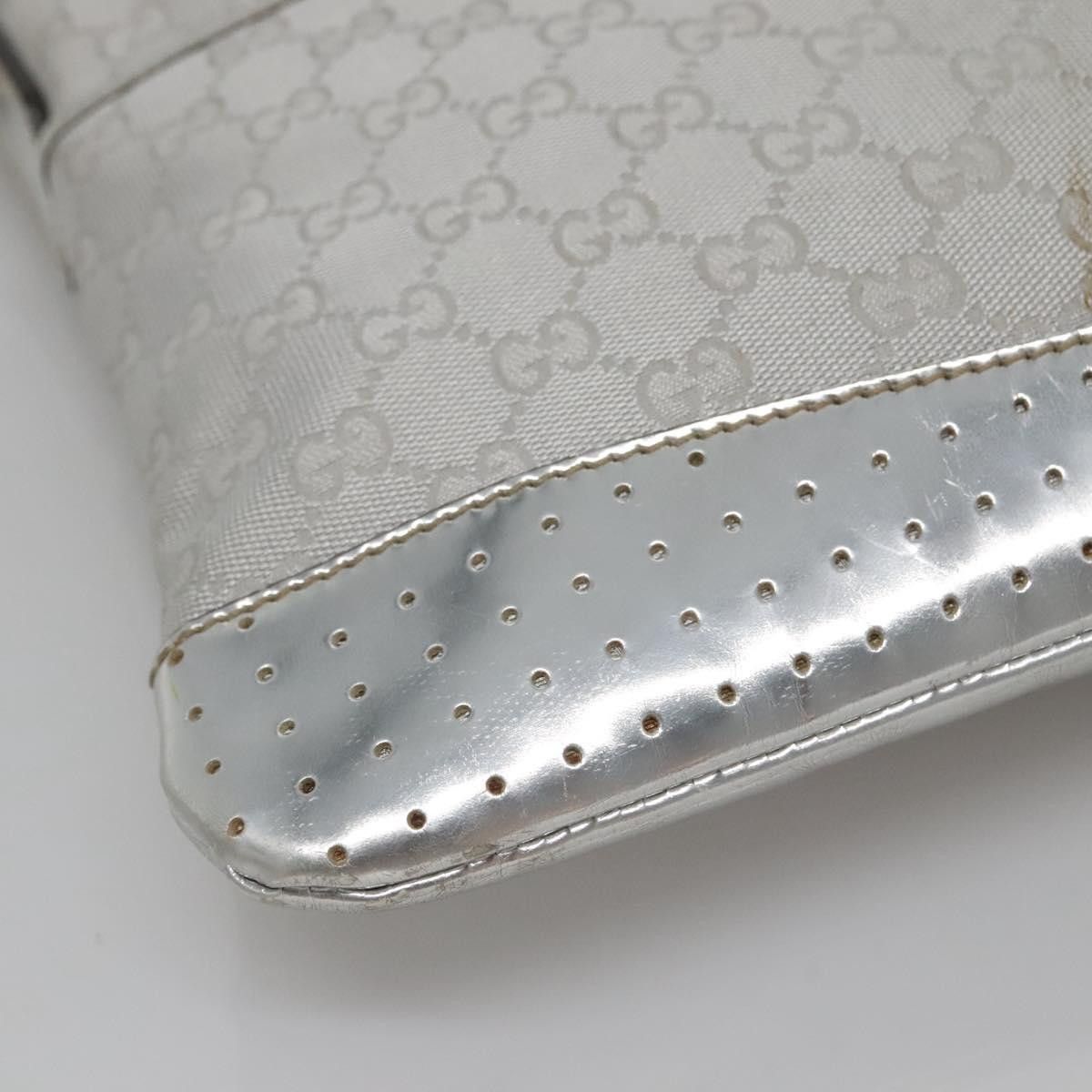 Gucci GUCCI GG Canvas Shoulder Bag Silver Size ONE SIZE - 11 Thumbnail