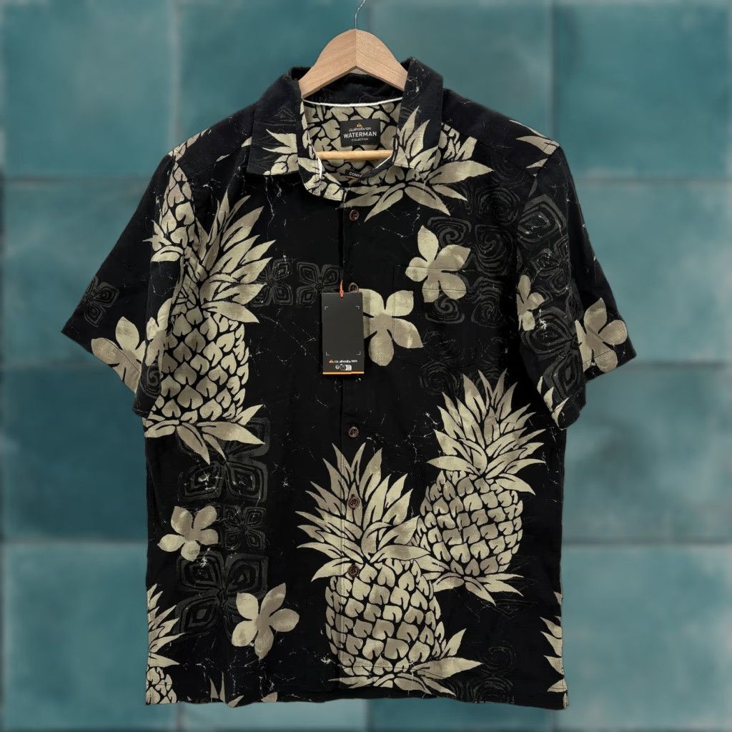 Quiksilver Quiksilver Waterman Shirt Mens Small Black Pineapple Bay Hawaiian Aloha Surf NWT Size US S / EU 44-46 / 1 - 1 Thumbnail