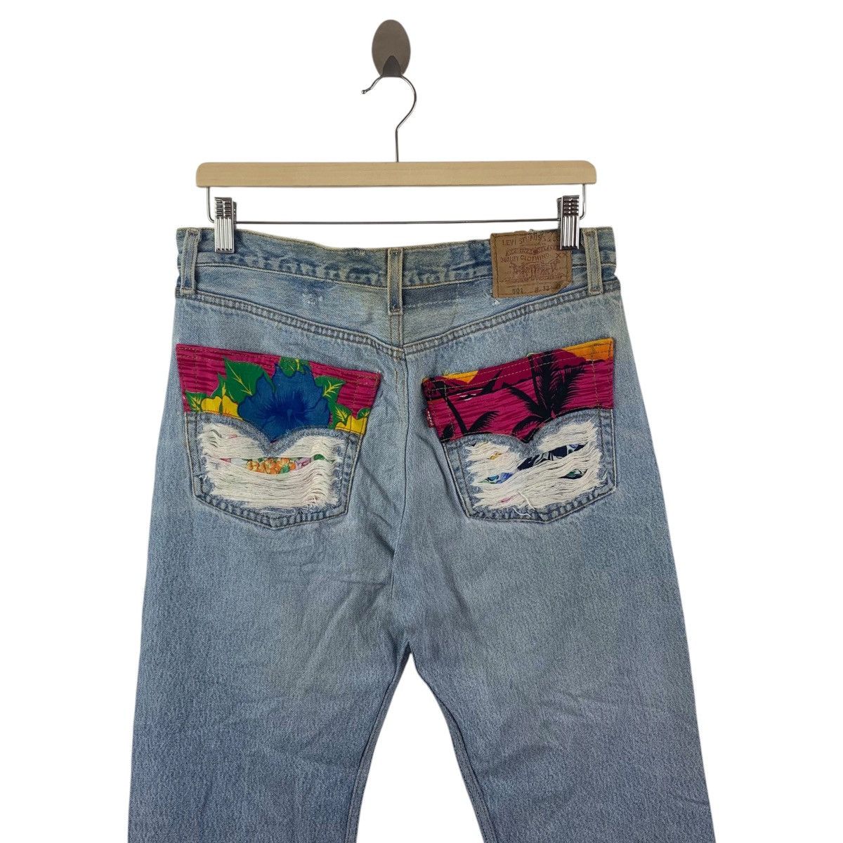 Levi's × Vintage Vintage LEVI’S lot501 distressed custom patchwork blue jeans Size US 32 / EU 48 - 14 Thumbnail