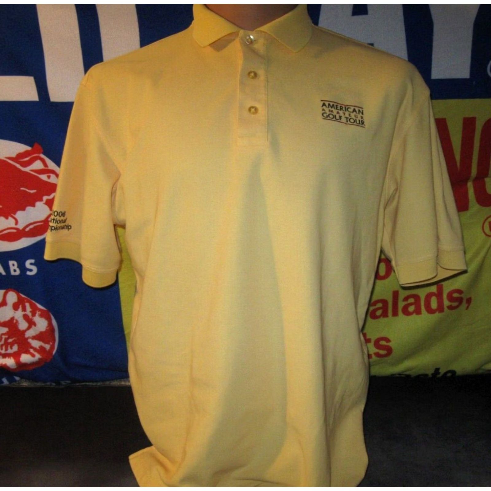 Vintage American Amateur Golf Tour 2006 National Championship Polo Shirt Mens LG DIVOTS Size US L / EU 52-54 / 3 - 3 Thumbnail