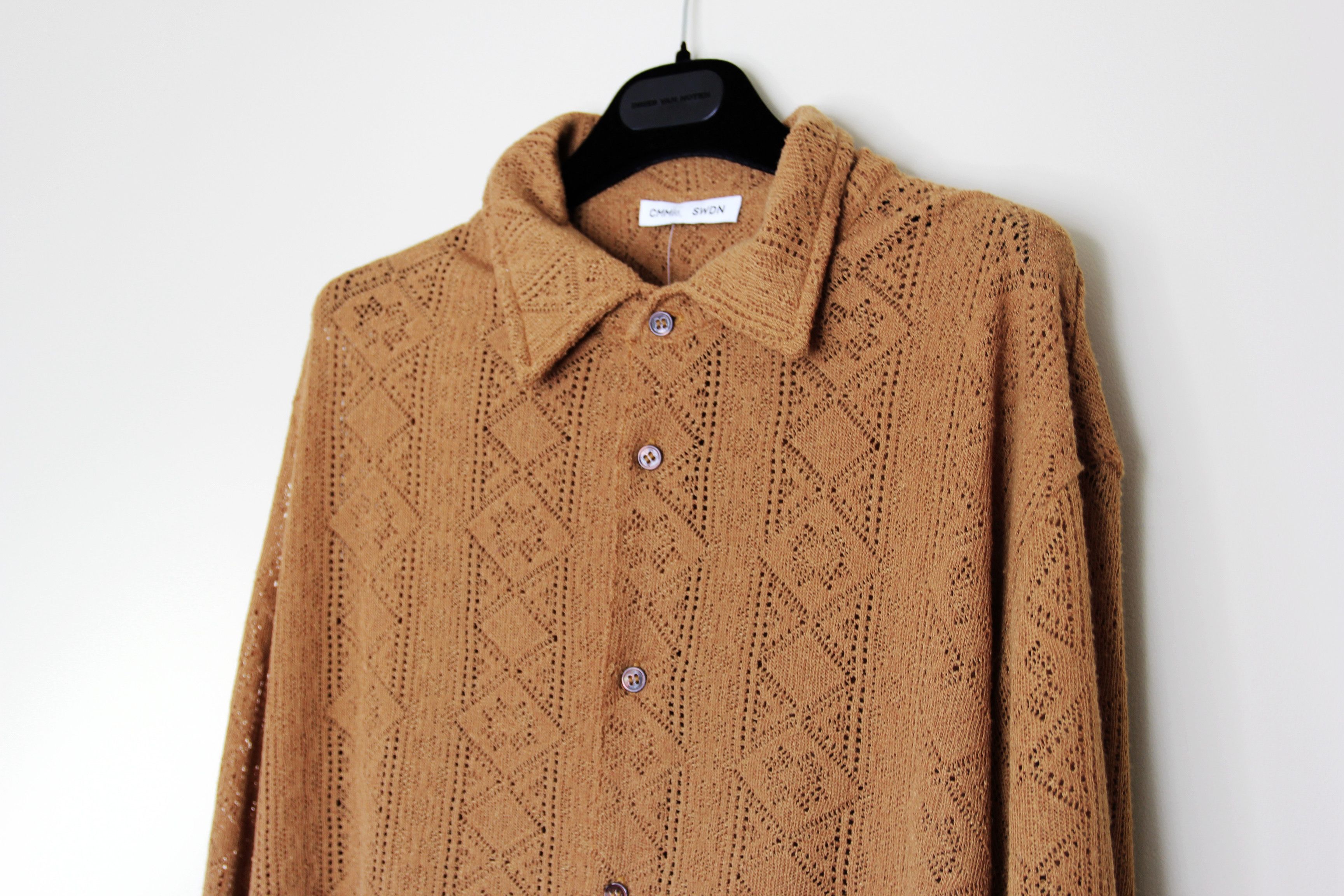 CMMN SWDN BNWT AW23 CMMN SWDN DILAN OPENWORK KNIT SHIRT 50 Size US M / EU 48-50 / 2 - 4 Thumbnail