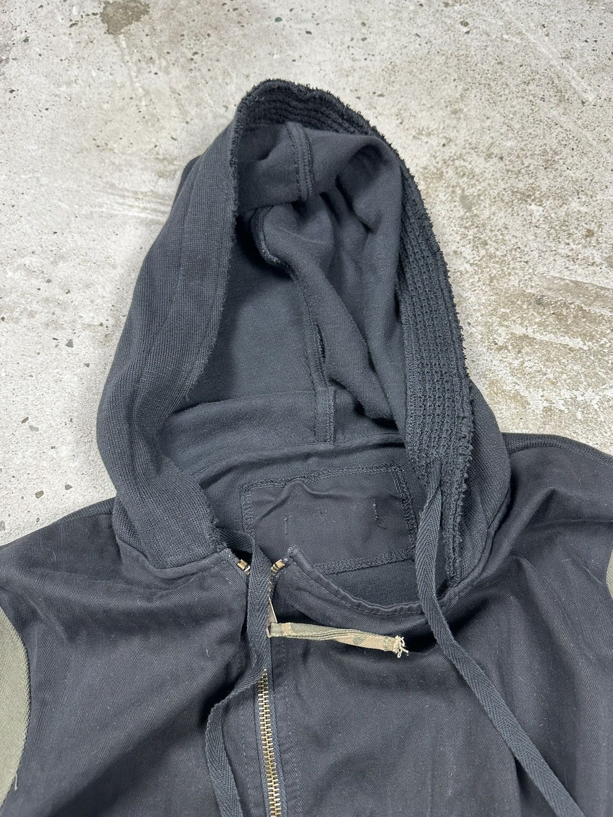 Japanese Brand × Vintage Vintage 90s Archive Asymmetrical Light Hooded Jacket Rare Size US S / EU 44-46 / 1 - 8 Thumbnail