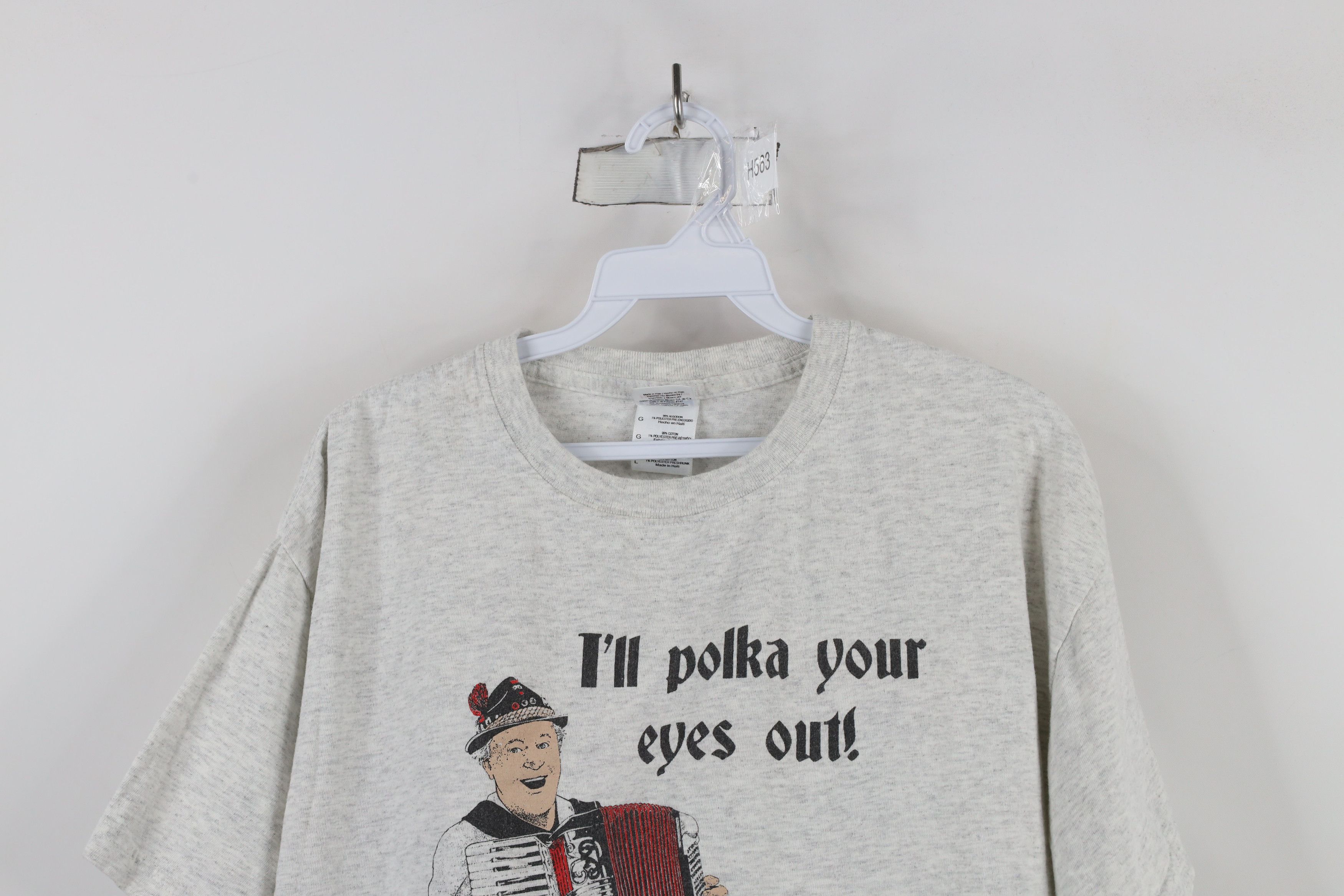 Vintage Vintage 90s Streetwear I'll Polka Your Eyes Out T-Shirt Size US L / EU 52-54 / 3 - 2 Thumbnail