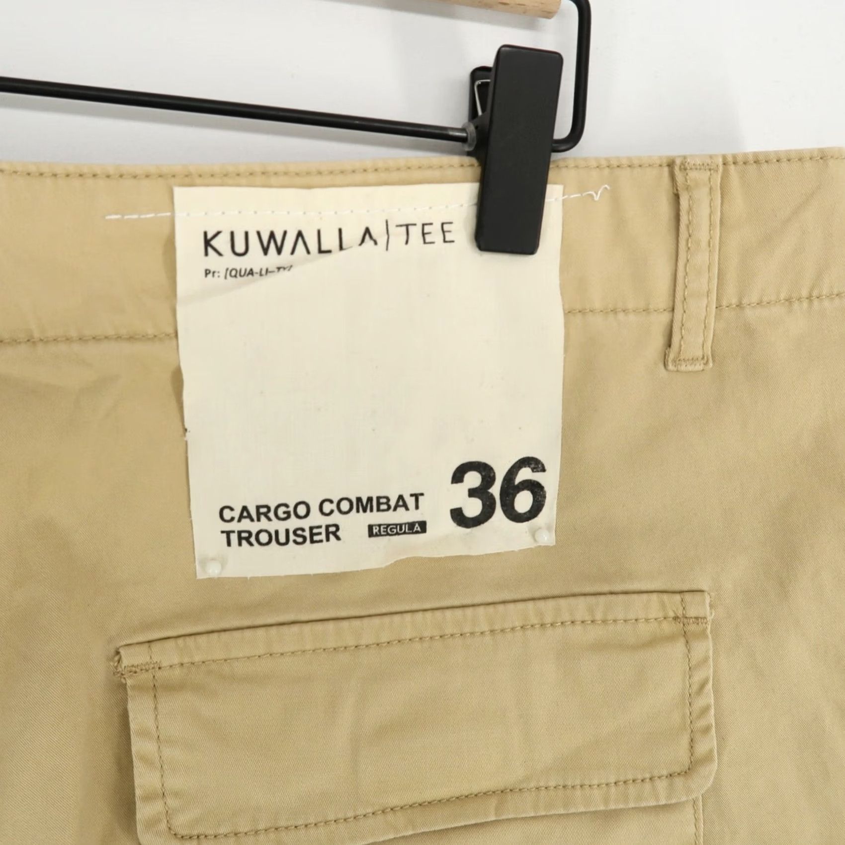 Kuwalla Tee Kuwalla-Tee Cargo Combat Trouser Mens 36 Light Beige Cinch Hems Size US 36 / EU 52 - 5 Thumbnail