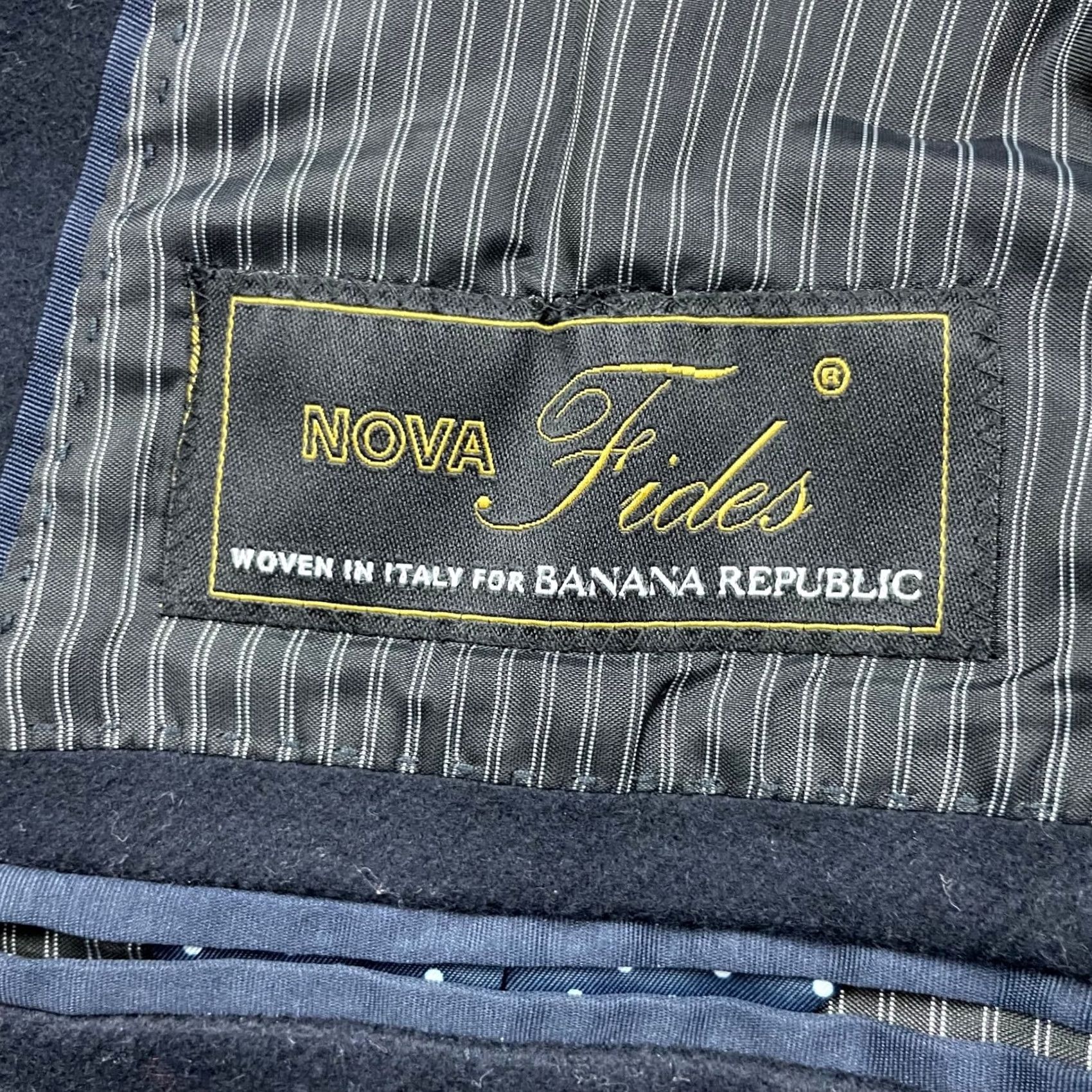 Ralph Lauren Banana Republic Men's Wool/Cashmere Trench Coat Navy Blue XL Size US XL / EU 56 / 4 - 6 Thumbnail